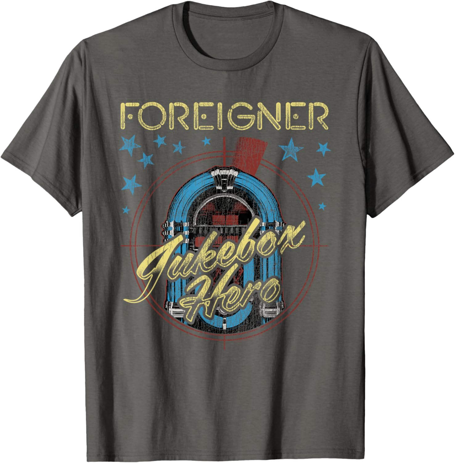 Foreigner Retro Jukebox Hero Vintage Band T-Shirt for Music Lovers - 1