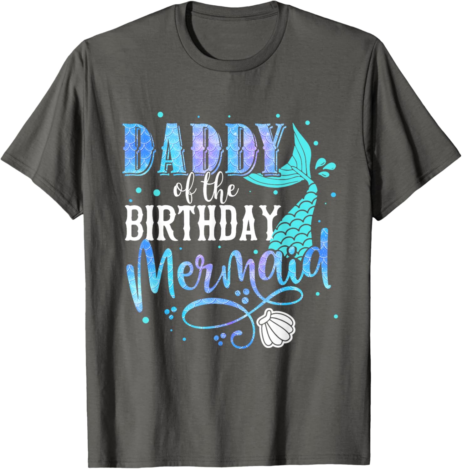 Daddy of the Birthday Mermaid Family Matching Papa T-Shirt for Dads - 20