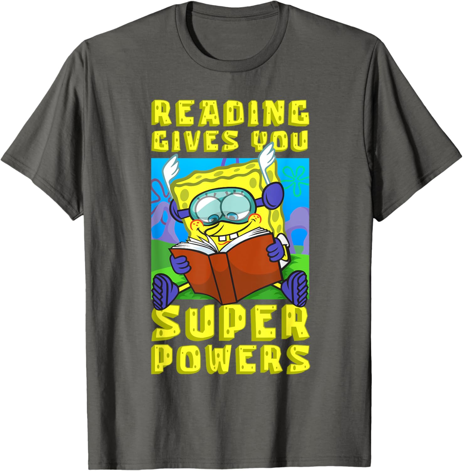 Mademark SpongeBob SquarePants Super Powers Reading T-Shirt for Kids - 3