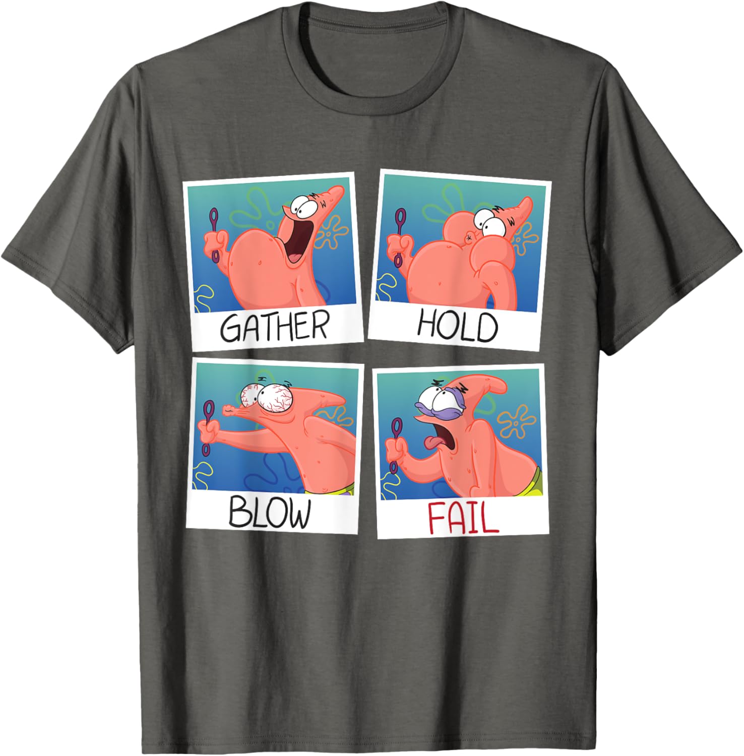 Mademark x SpongeBob SquarePants Patrick Bubble Blowing T-Shirt for Kids - 5