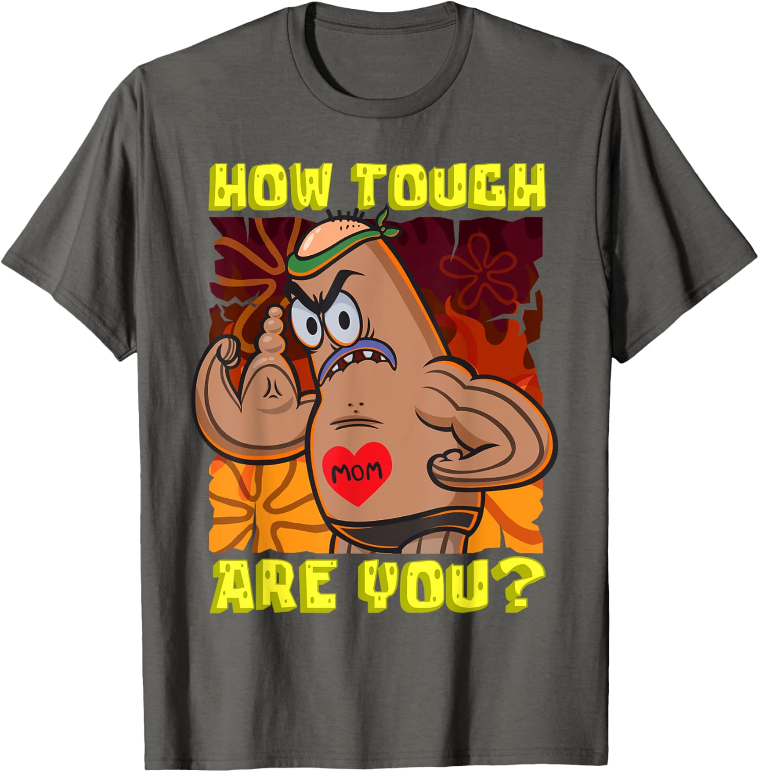 Mademark SpongeBob SquarePants Funny Flexing Bodybuilding T-Shirt - 4