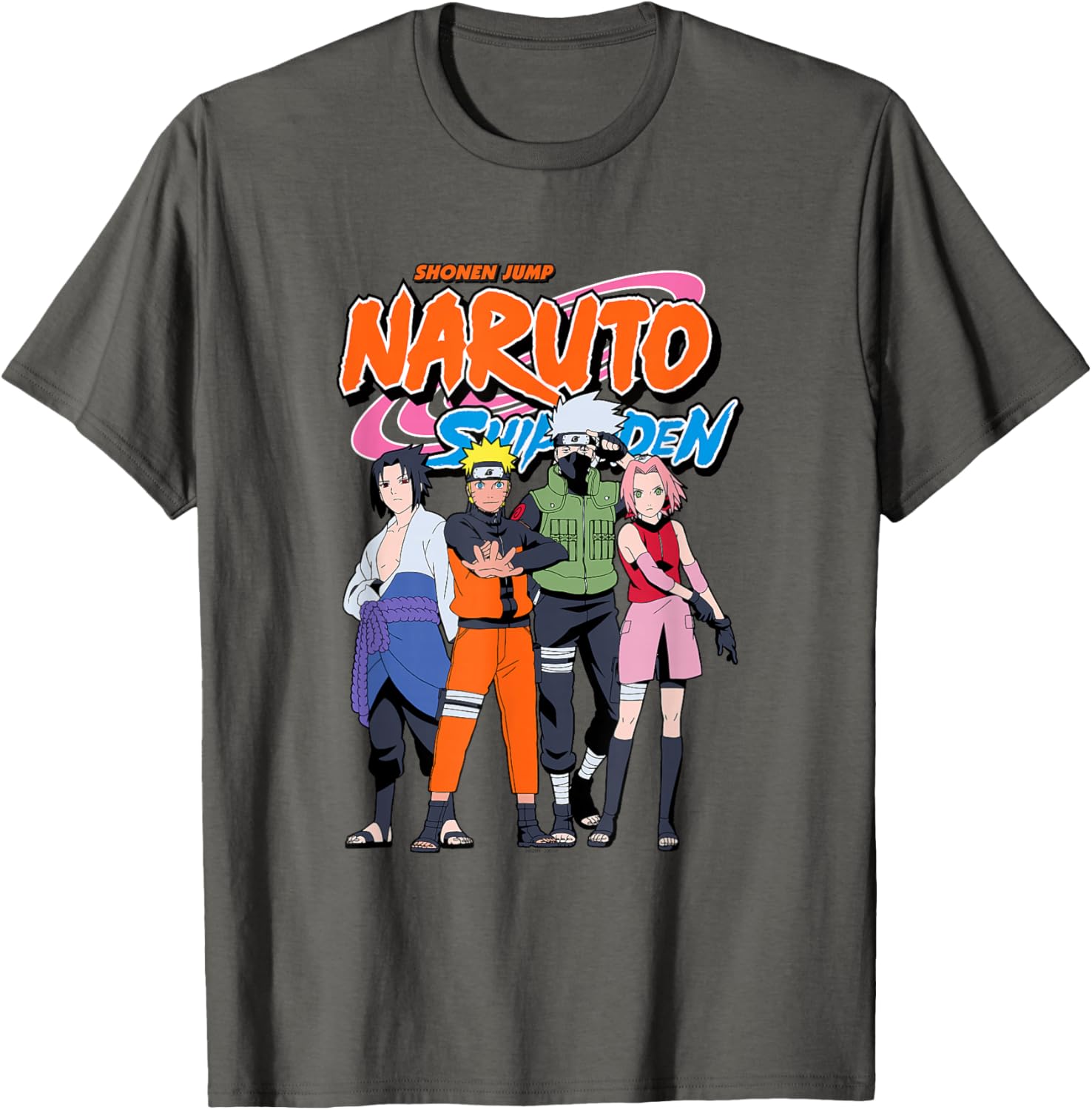 Naruto Shippuden Team 7 T-Shirt with Iconic Naruto Logo for Fans - 5
