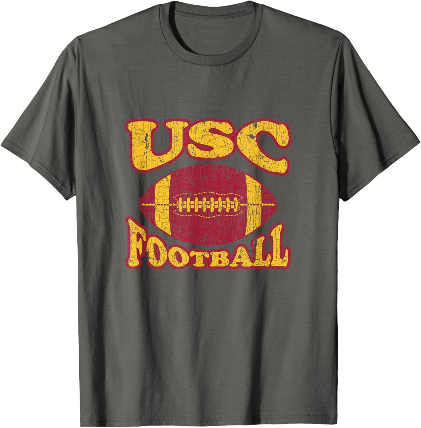 USC Trojans Distressed Retro Style Football T-Shirt for Fans - 13