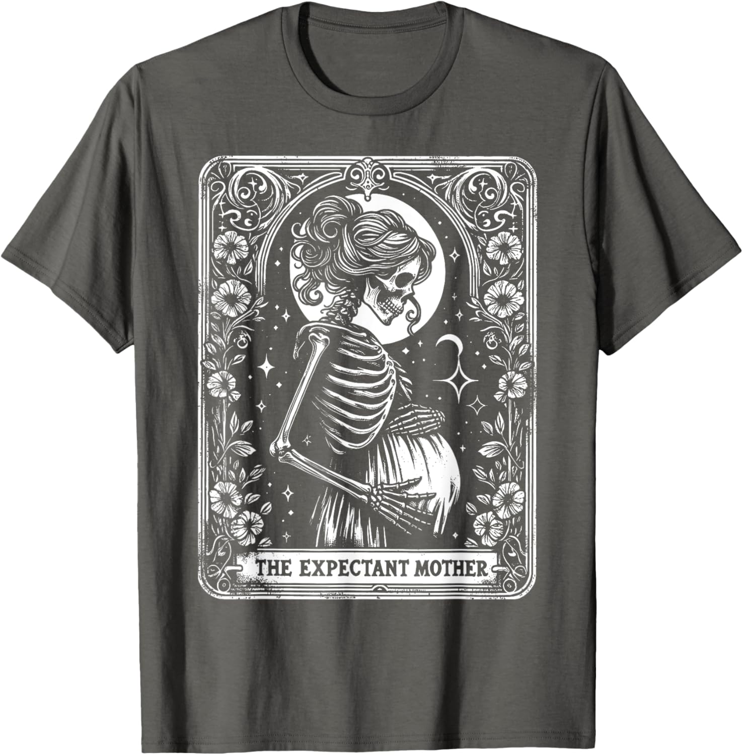 Skeleton Expectant Mother Tarot Card Pregnancy Announcement T-Shirt - 11