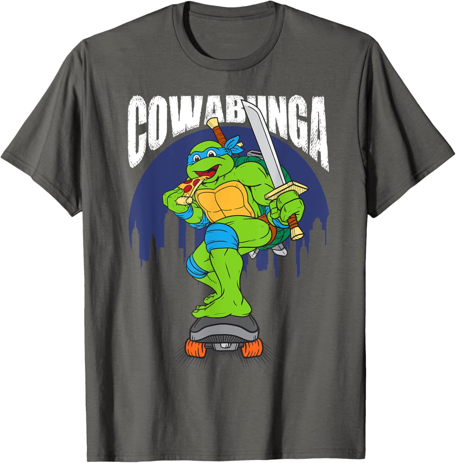 Cowabunga Leonardo on Skates T-Shirt - Fun Teenage Mutant Ninja Turtles Gear - 22