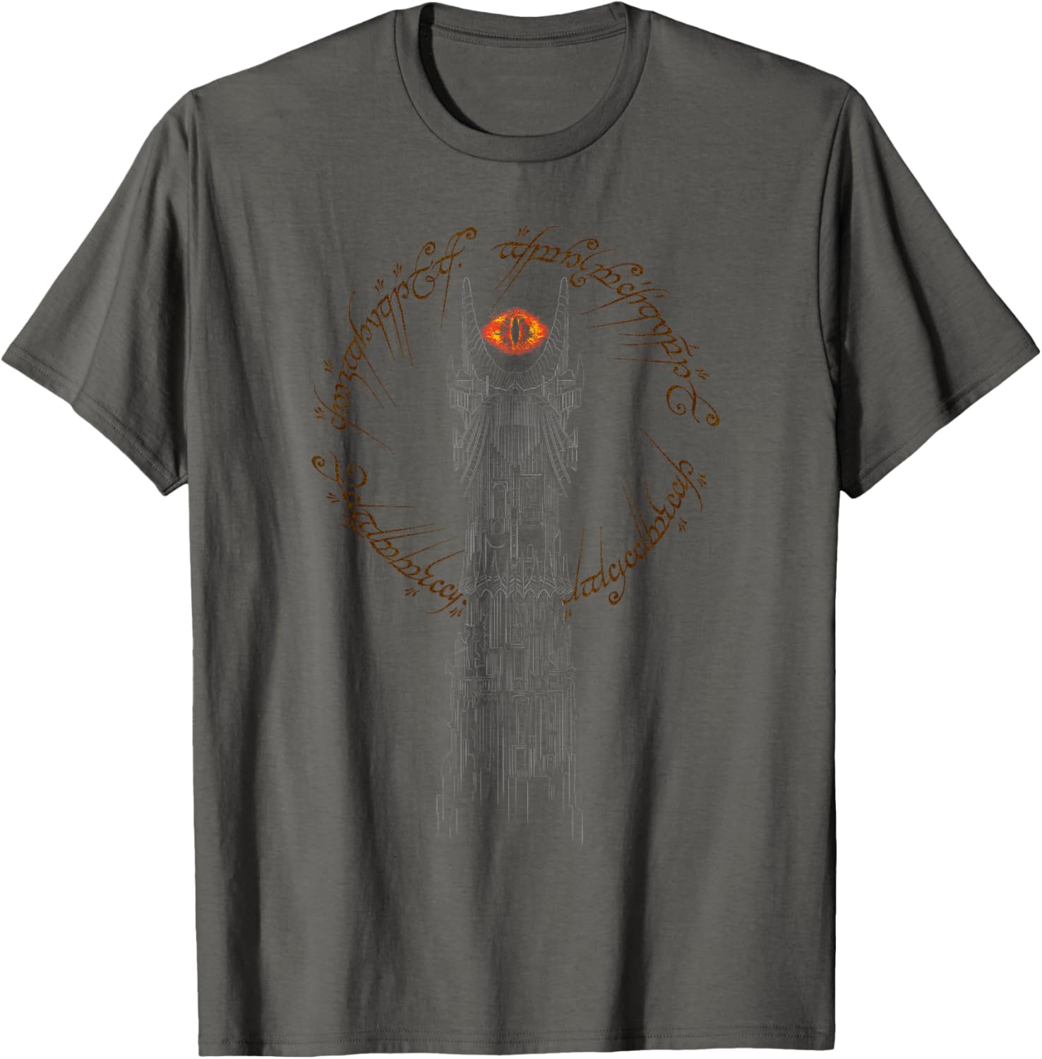 Lord of the Rings Tower of Mordor V-Neck T-Shirt for Men - Black Casual Tee - 7