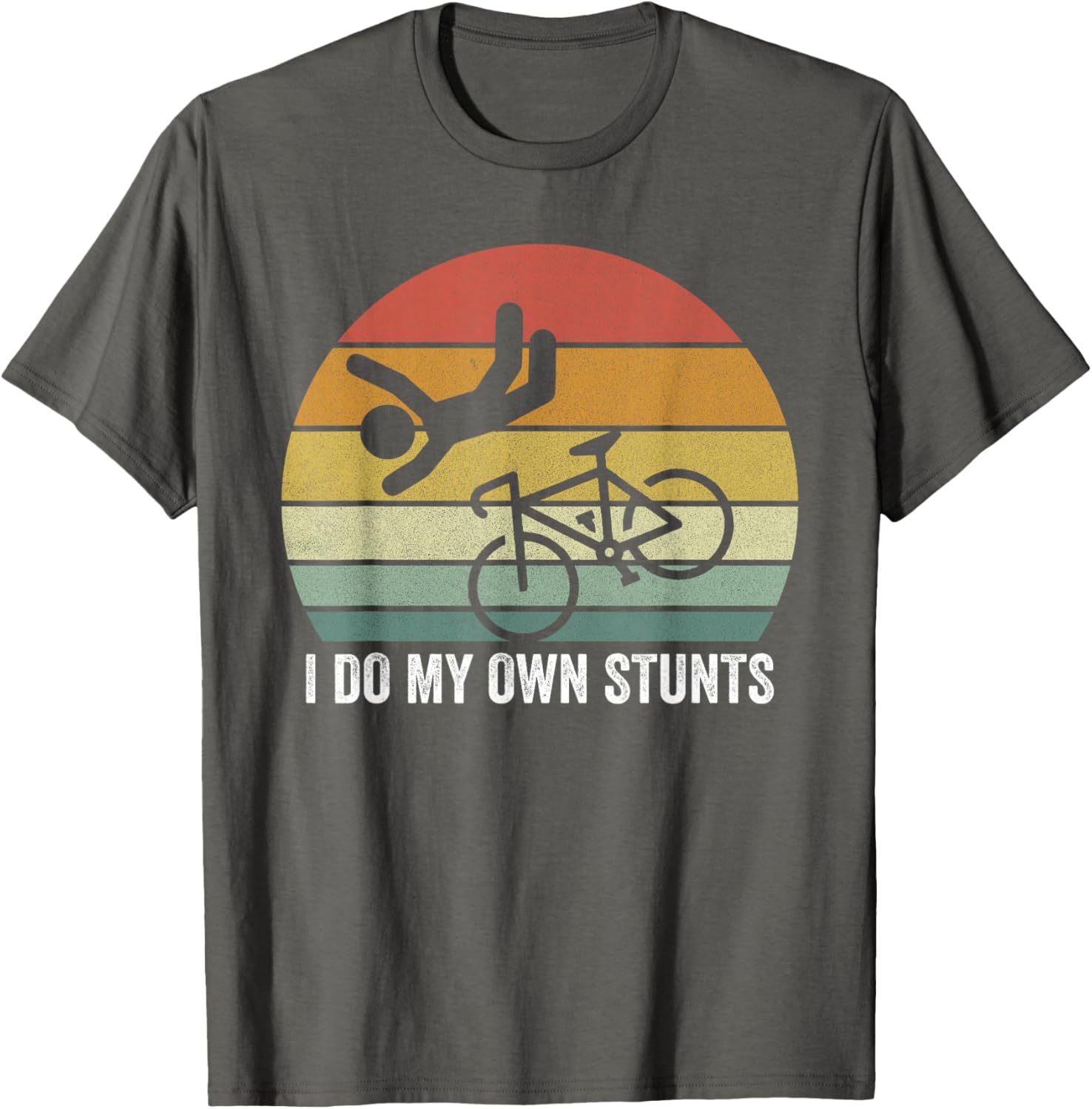 Vintage Retro I Do My Own Stunts Shirt for Bike Lovers - Fun T-Shirt - 11