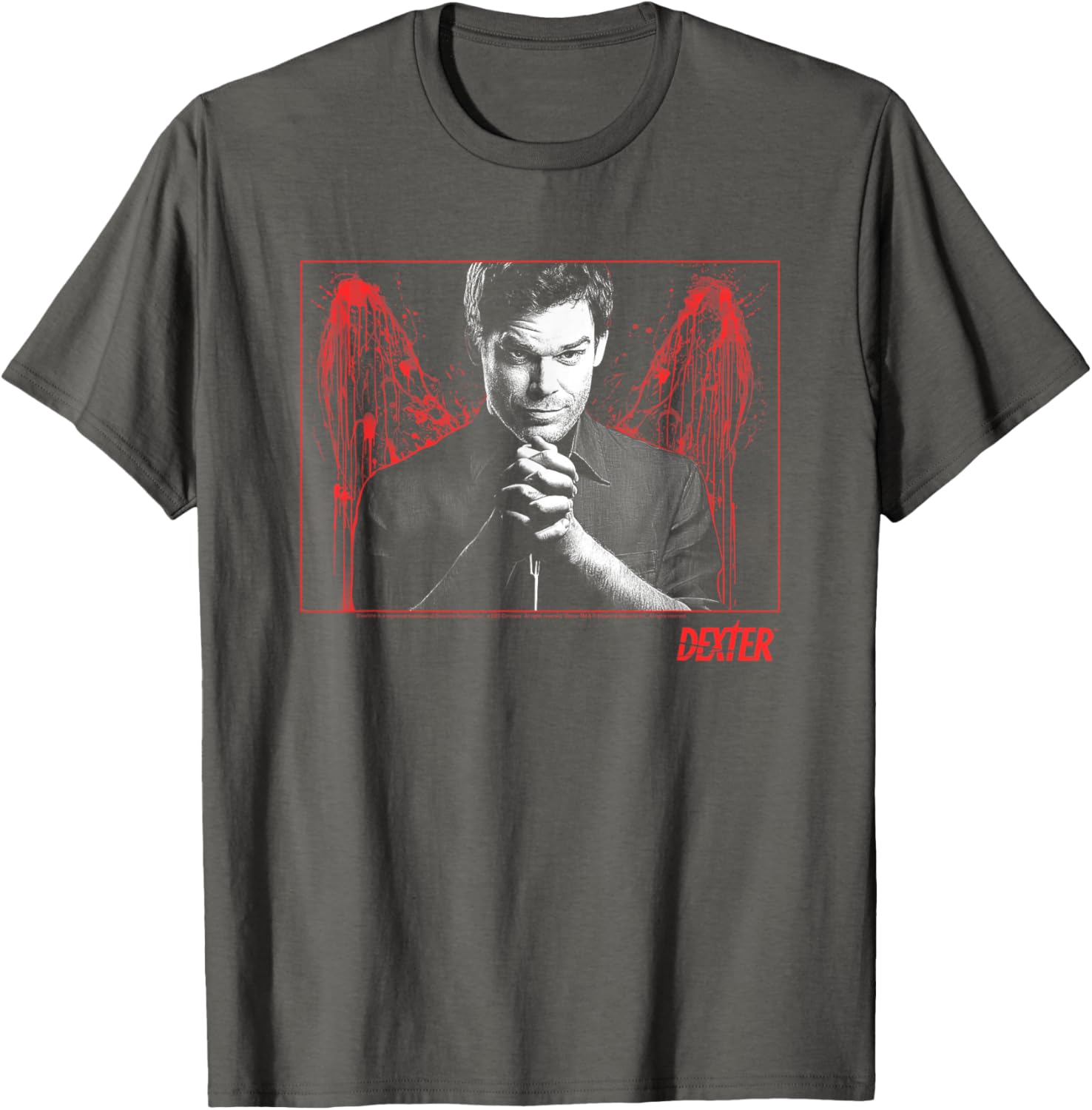 Dexter Blood Splatter Wings T-Shirt for Fans of the TV Show - 4