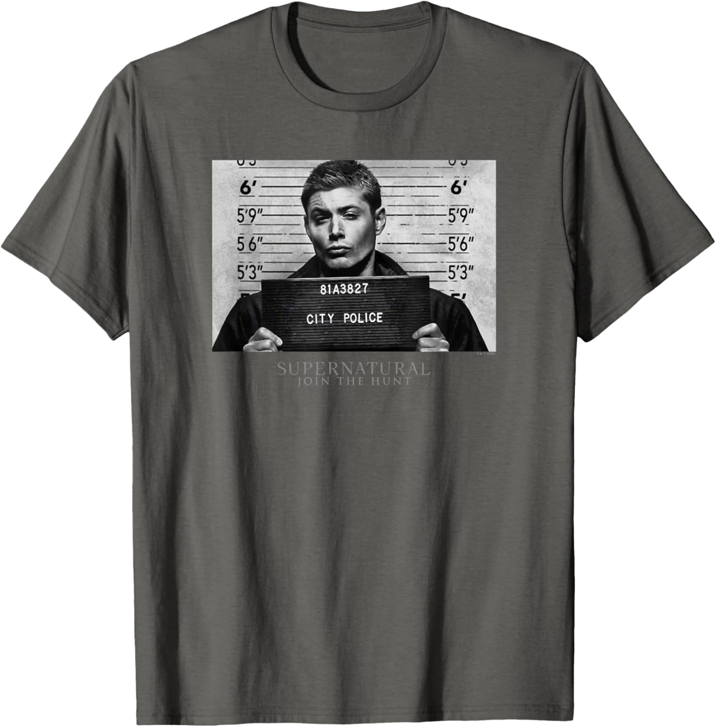 Supernatural Dean Winchester Mugshot Portrait T-Shirt for Fans - 8