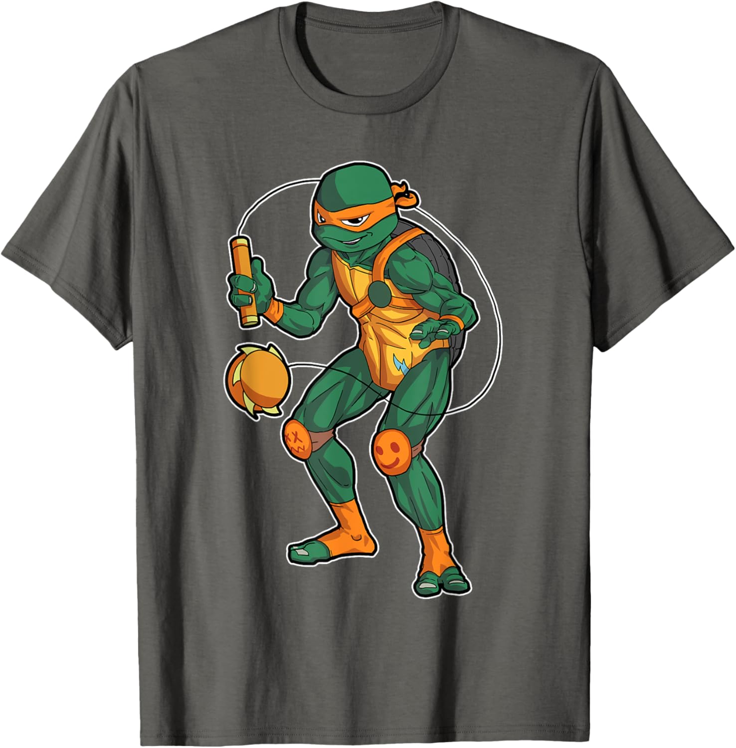 Mademark Teenage Mutant Ninja Turtles Michelangelo Kusari Fundo T-Shirt - 2