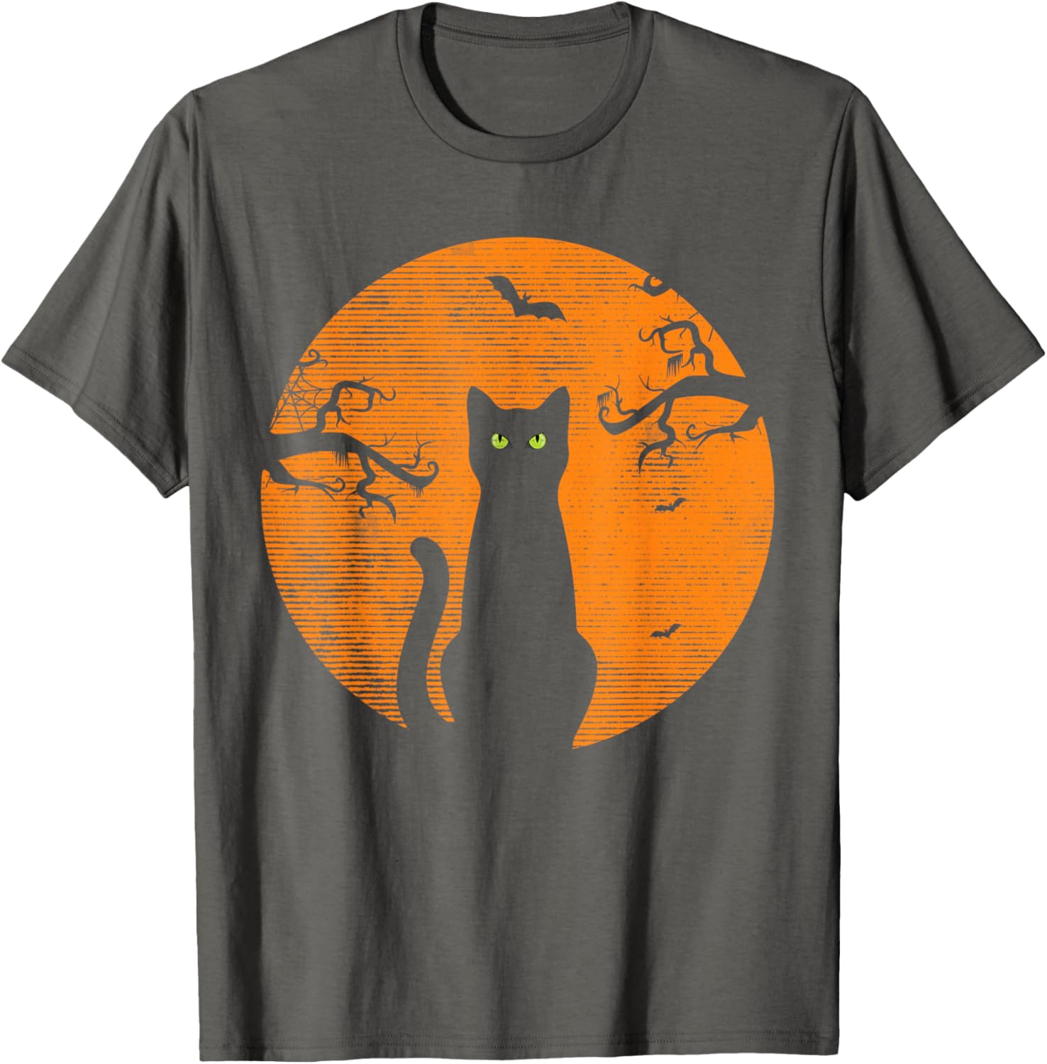 Vintage Scary Christmas Cat T-Shirt Retro Black Cat Moon Design - 28