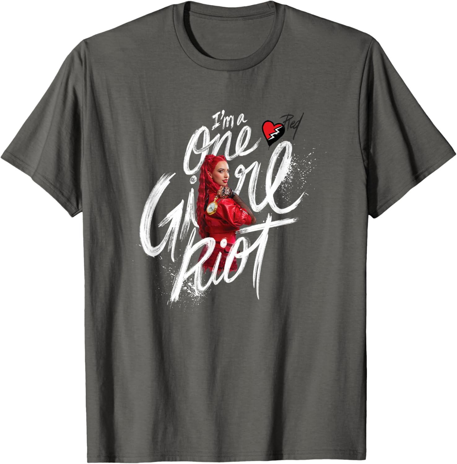 Disney Descendants Red T-Shirt I'm A One Girl Riot for Fans and Kids - 11