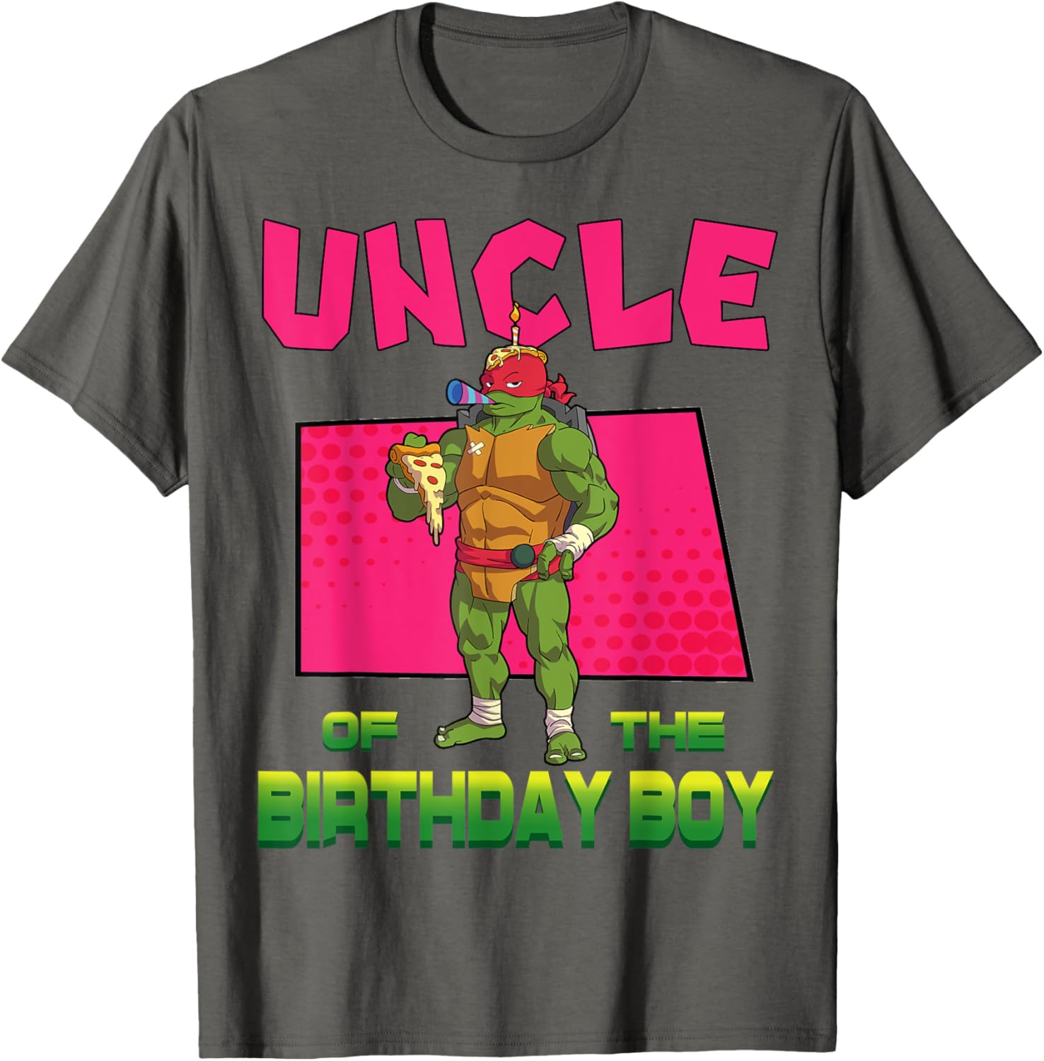 Raphael Pizza Theme Party T-Shirt for Birthday Boys by Mademark Ninja Turtles - 7