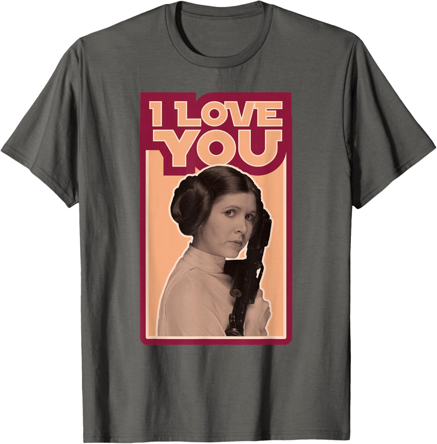 Star Wars Valentine's Day Princess Leia I Love You Vintage T-Shirt - 7