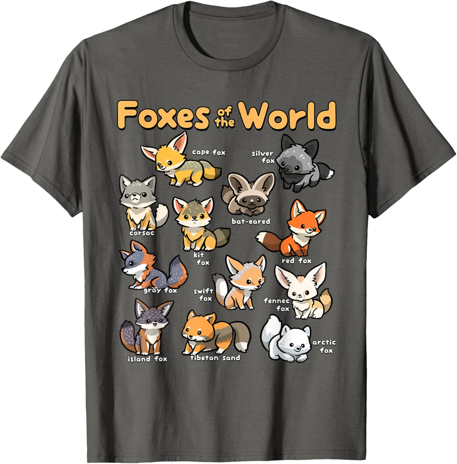 Kawaii Fox Lover T-Shirt for Animal Lovers - Fun Educational Design - 12