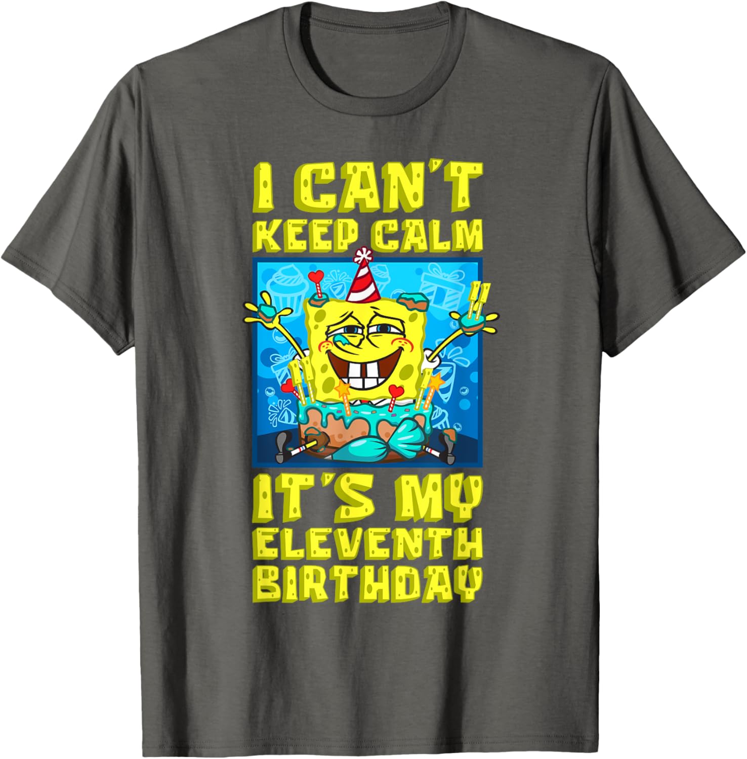 Mademark SpongeBob 11th Birthday T-Shirt for Boys - Fun and Playful Design - 15