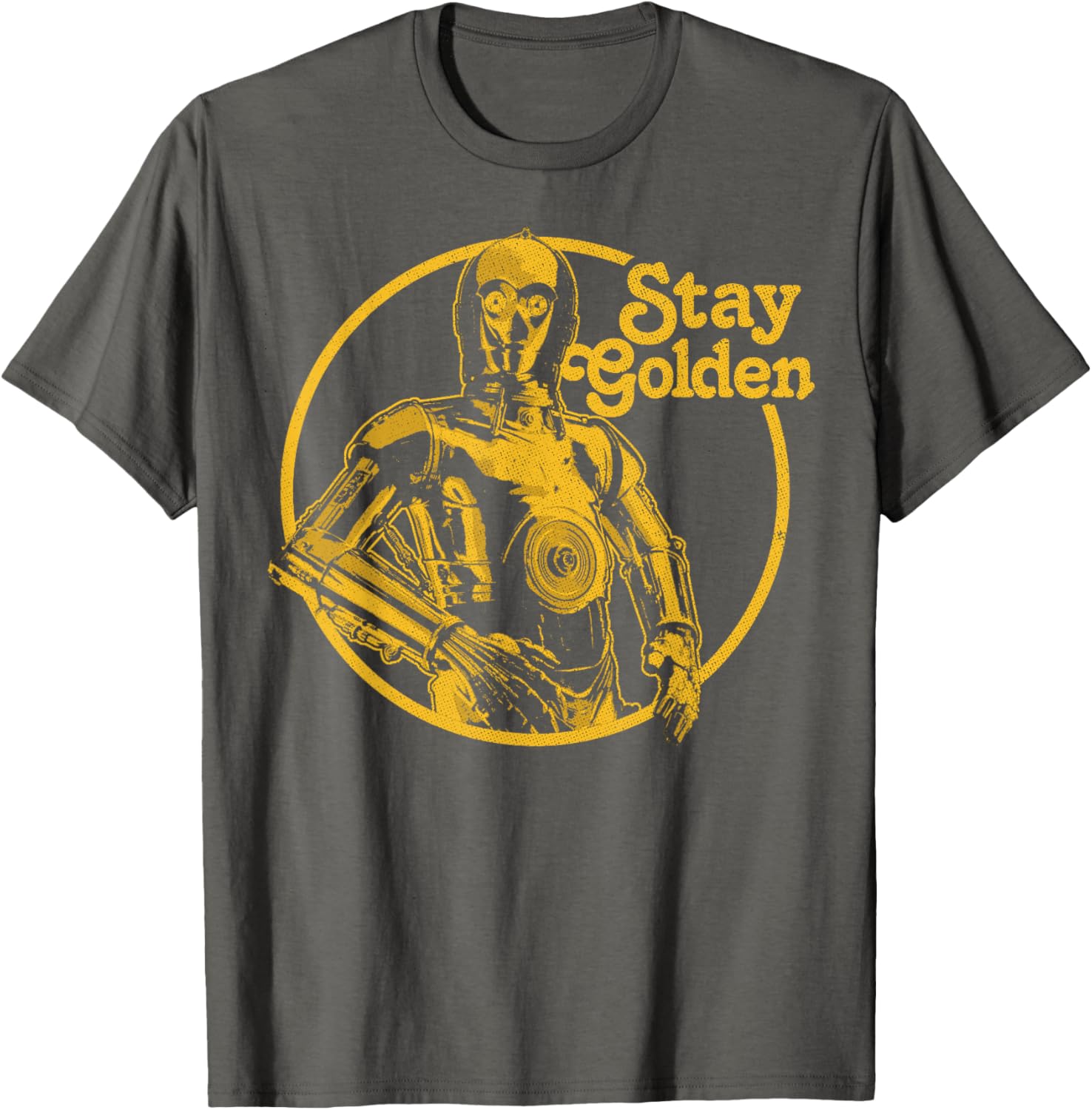 Stay Golden C-3PO T-Shirt Inspired by Star Wars for Fans and Collectors - 14