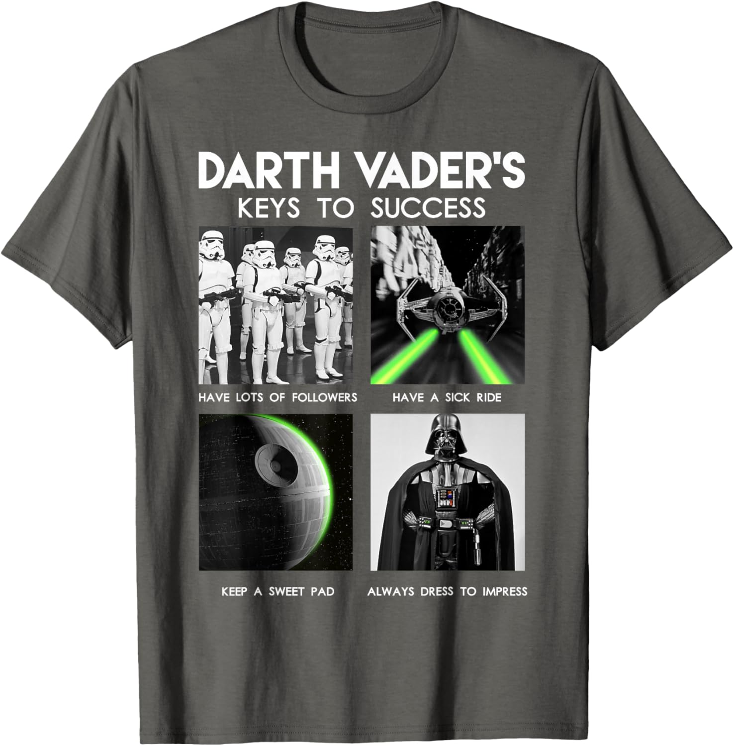 Darth Vader Keys to Success Graphic T-Shirt for Star Wars Fans - 3