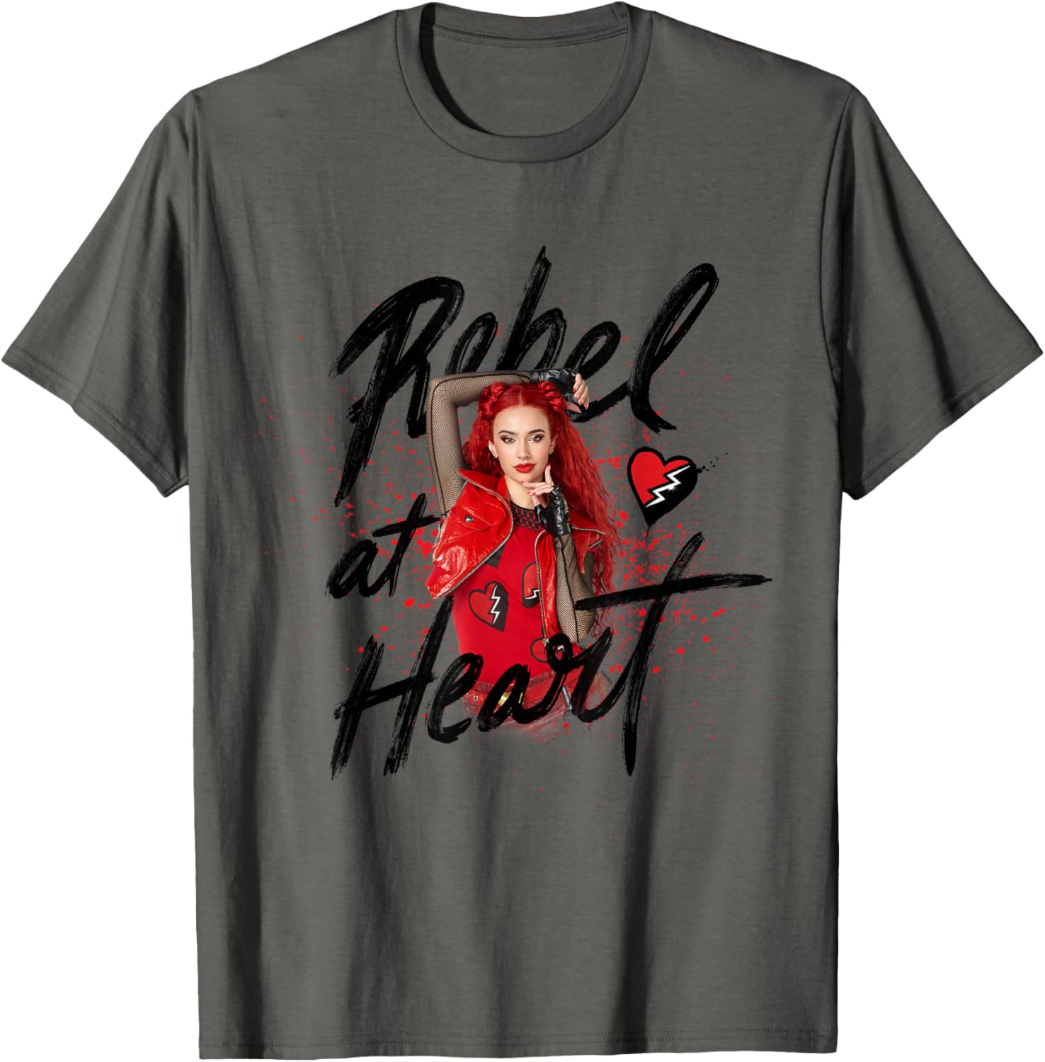 Disney Descendants 4 Red Rebel Heart T-Shirt for Kids and Fans - 22
