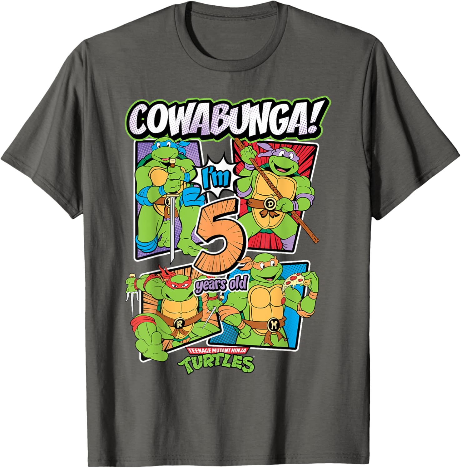 Mademark Teenage Mutant Ninja Turtles Cowabunga I'm 5 Years Old T-Shirt - 19