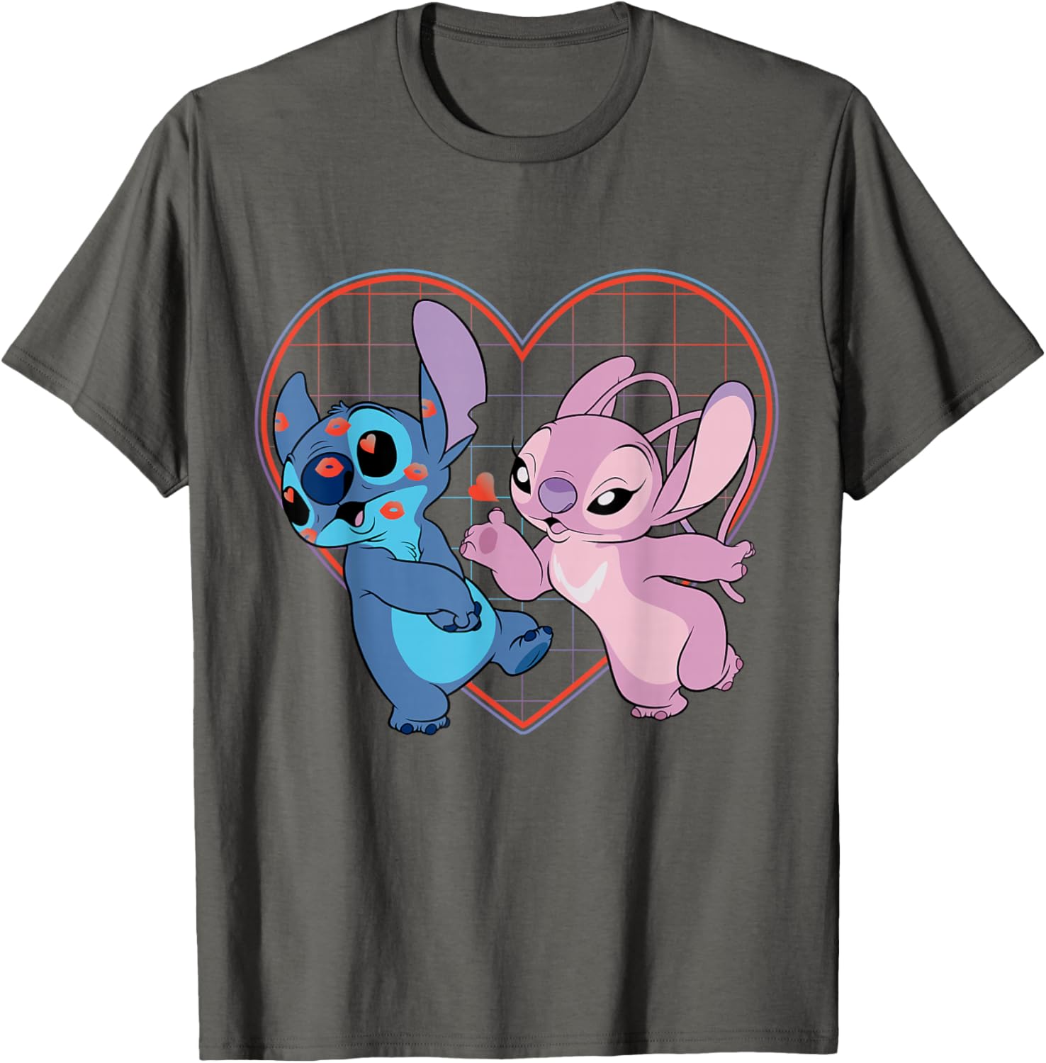 Disney Lilo and Stitch Angel Heart Kisses T-Shirt for Fun Fashion Lovers - 15