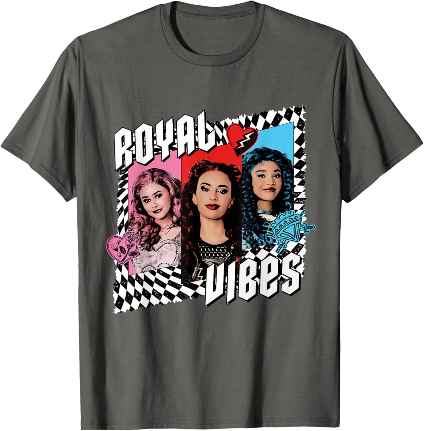 Disney Descendants 4 Trio Royal Vibes T-Shirt for Kids and Teens - 14