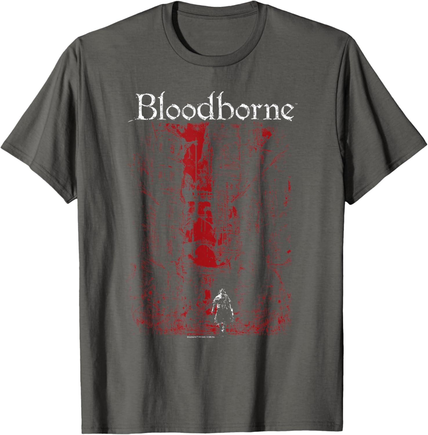 Bloodborne Red City Background T-Shirt for Gamers and Fans - 1
