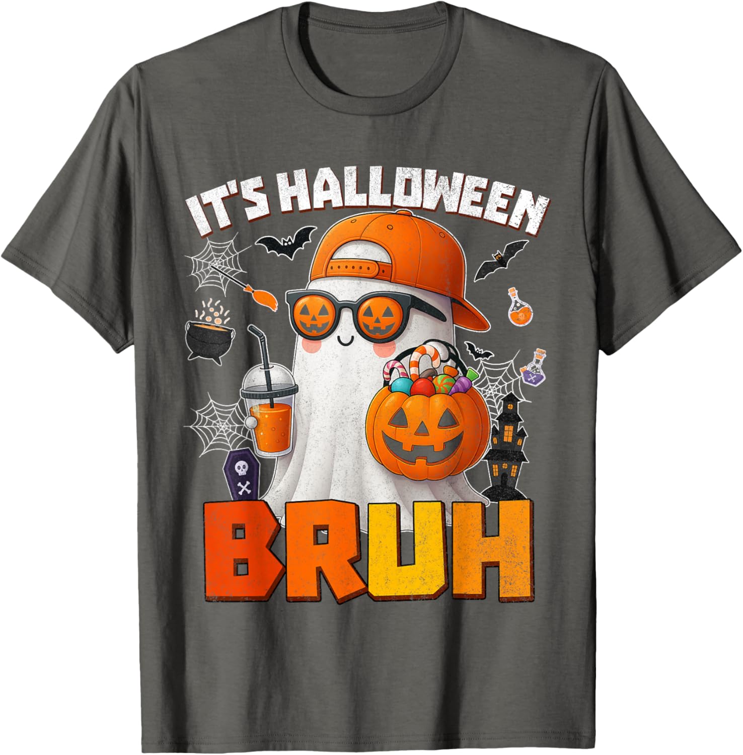 Funny Halloween Boo Ghost Pumpkin Costume T-Shirt for Kids and Men - 10