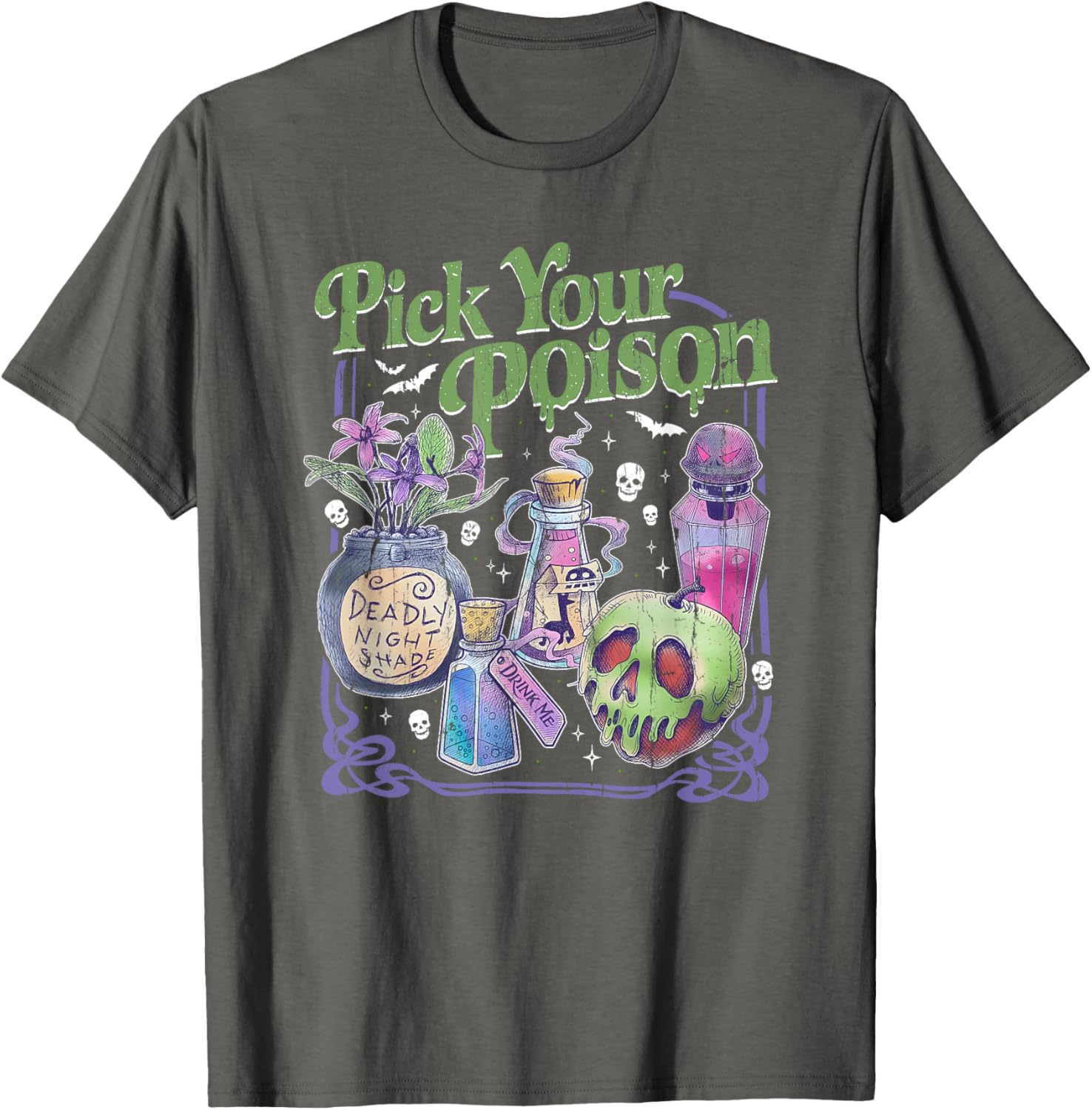 Vintage Princess Halloween T-Shirt for Women - Pick Your Poison Design - 5