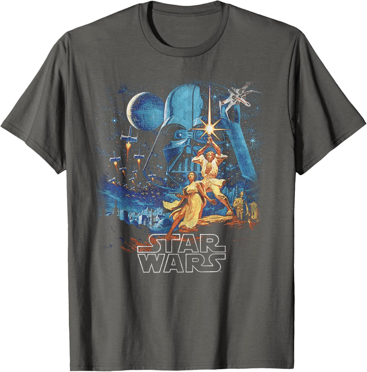 Star Wars A New Hope Retro Vintage Tee for Fans of Disney Plus - 9