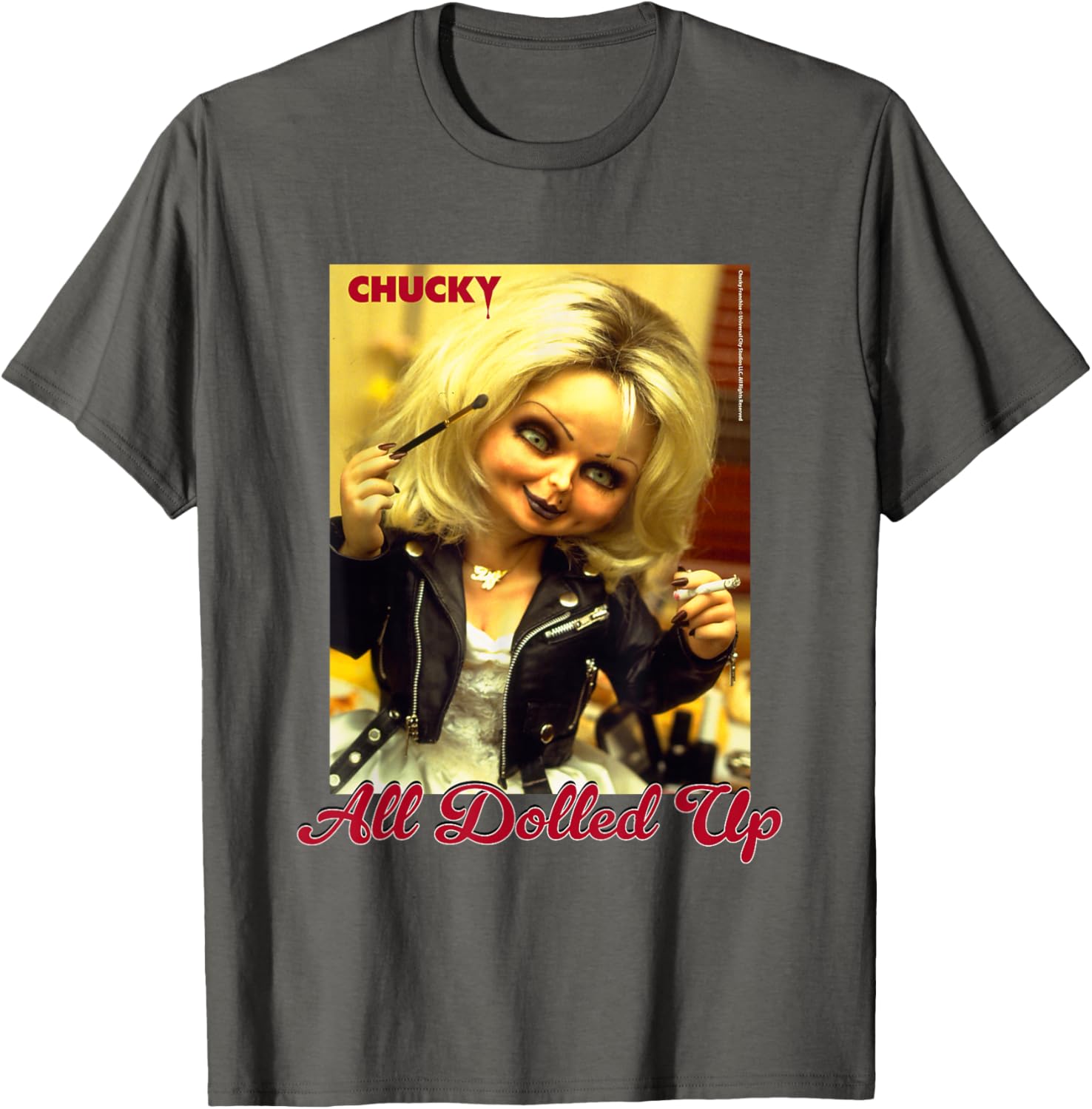 Chucky and Tiffany All Dolled Up T-Shirt for Horror Movie Fans - 13