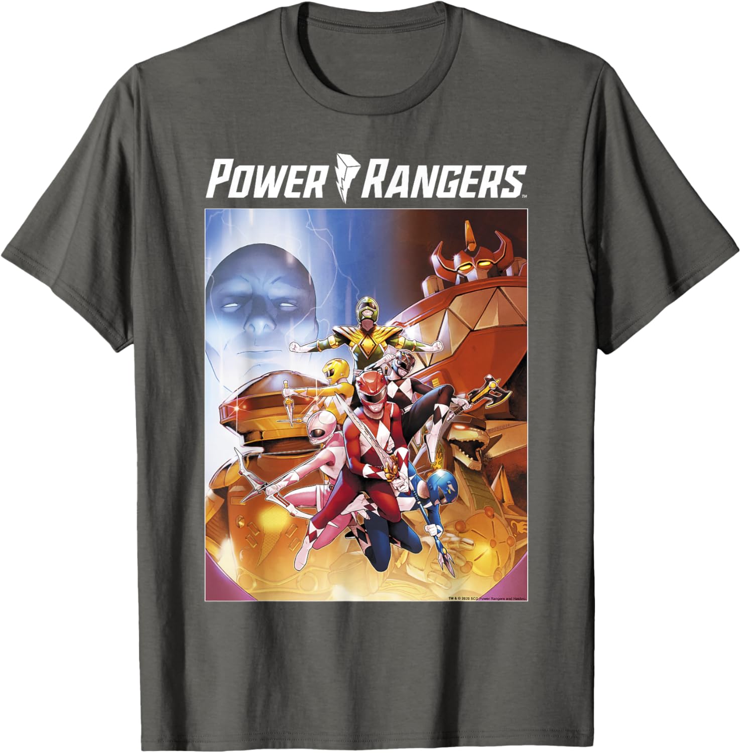 Power Rangers Rainbow Color Action Group Shot Poster T-Shirt for Fans - 13