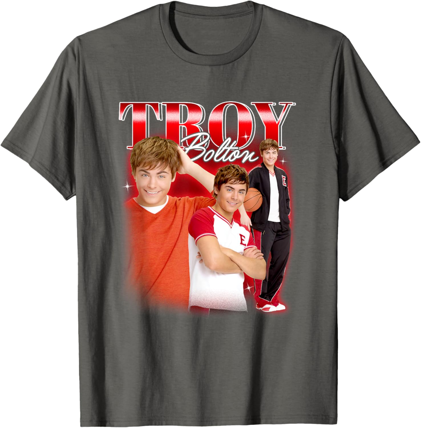 Disney High School Musical Troy Bolton Collage T-Shirt for Fans - 4