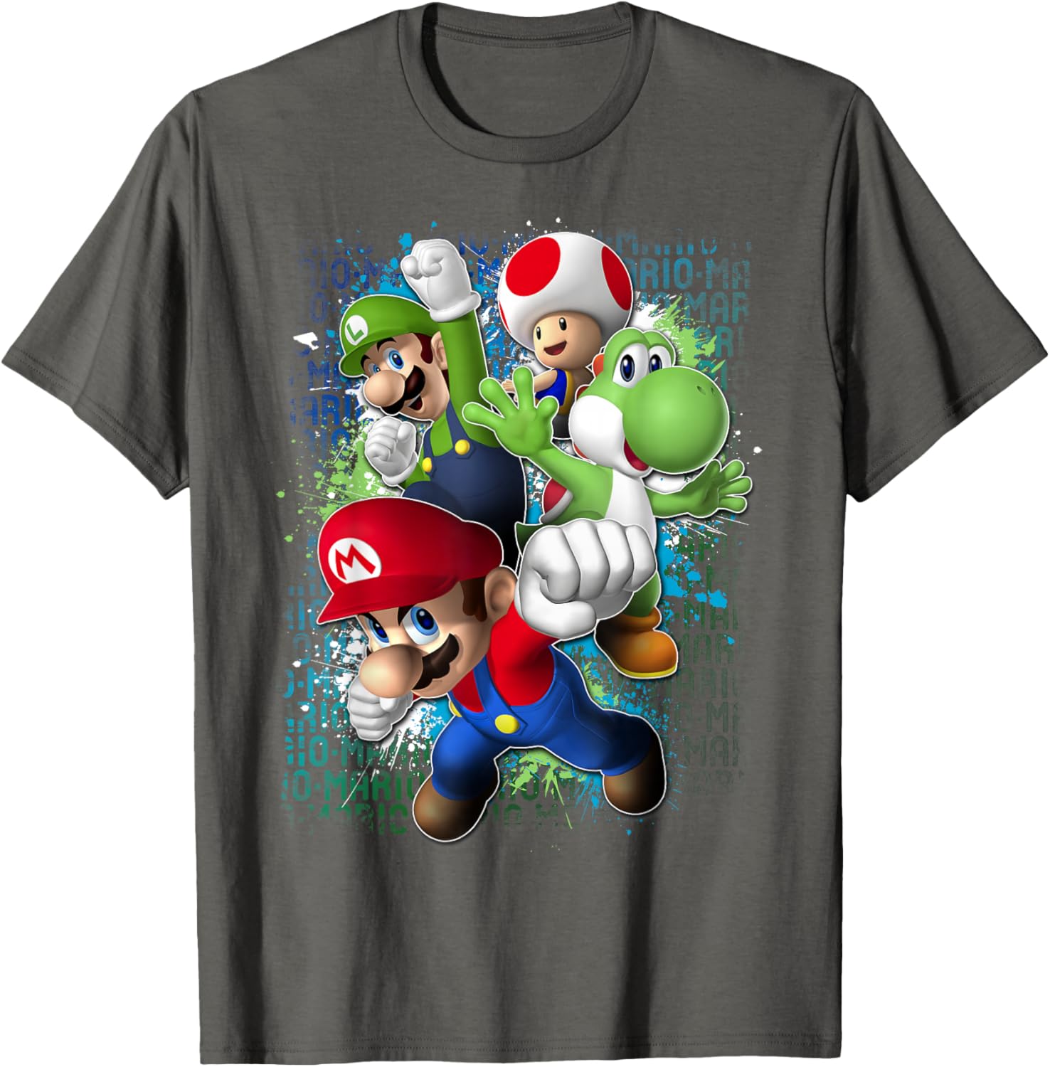 Nintendo Super Mario Luigi Paint Splatter T-Shirt for Fun Fans - 6