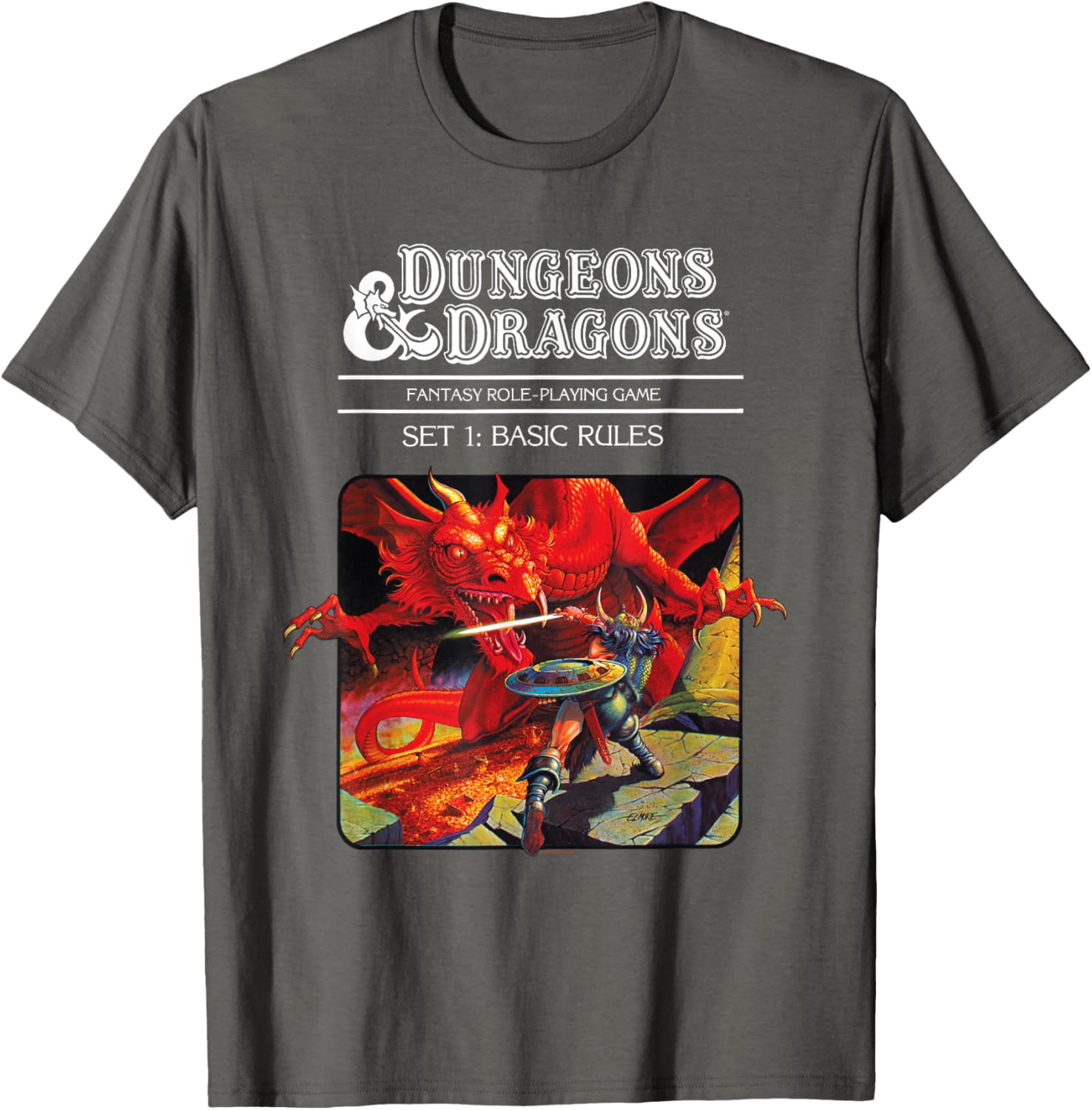 Vintage Dungeons & Dragons Basic Rules Cover T-Shirt for Fans and Gamers - 4