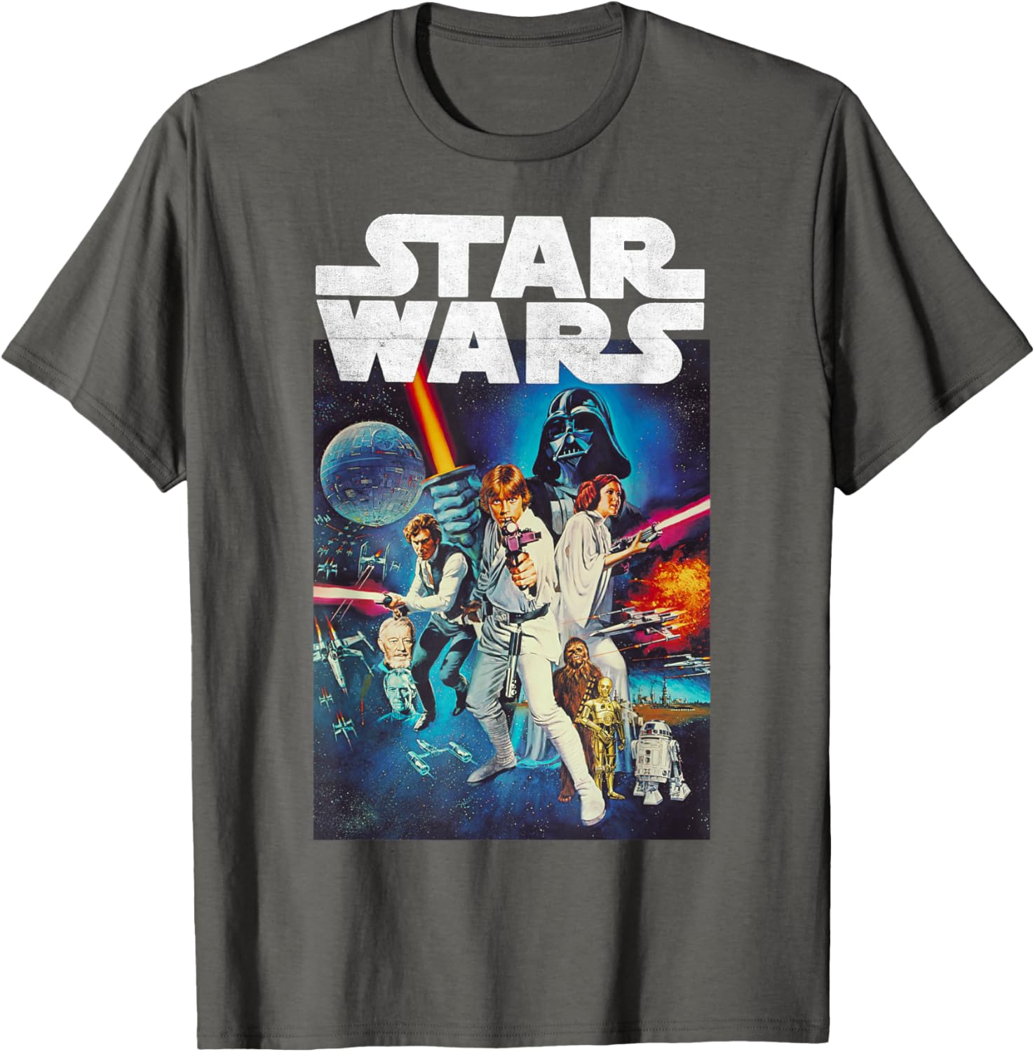 Star Wars Vintage Cast Poster T-Shirt for Disney Fans and Collectors - 15