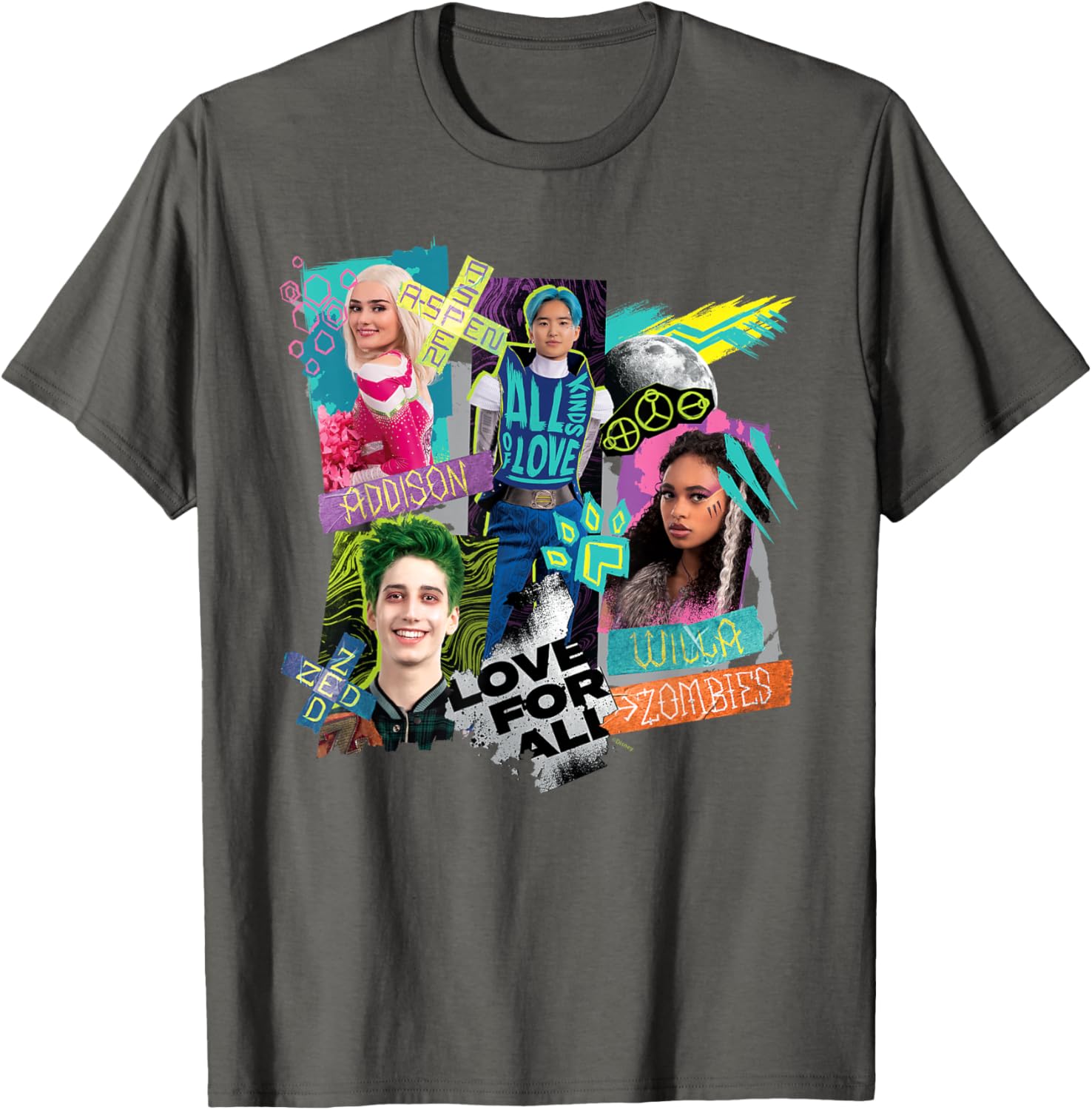 Disney Channel Zombies 3 Love for All T-Shirt for Kids and Teens - 3