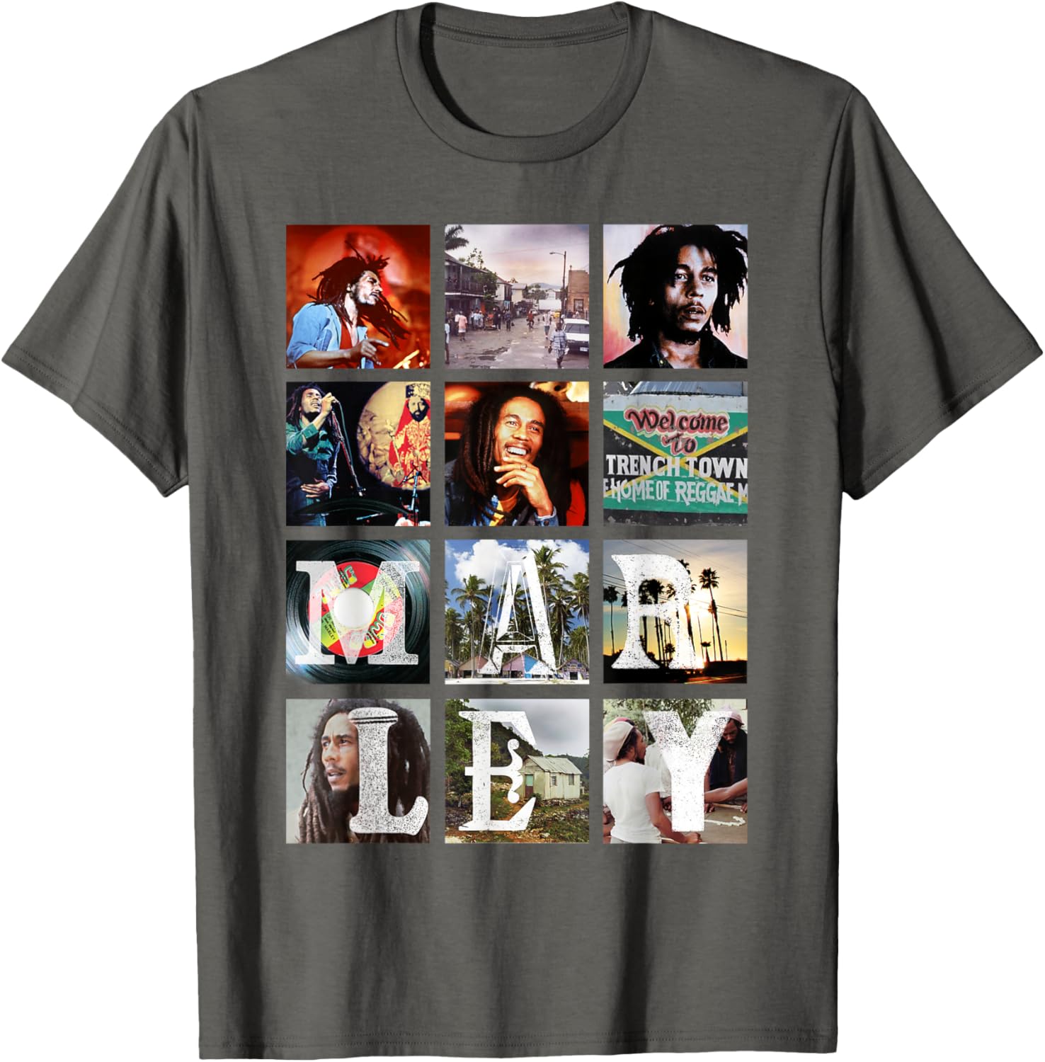 Bob Marley Block Images T-Shirt for Music Lovers and Trendsetters - 3