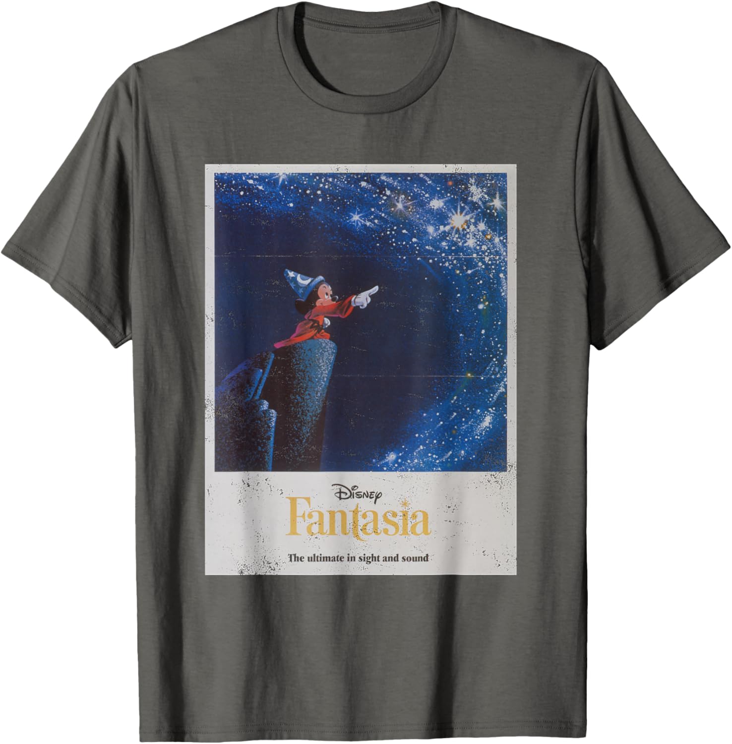 Disney Mickey Mouse Fantasia Retro Poster T-Shirt for Fans and Collectors - 4