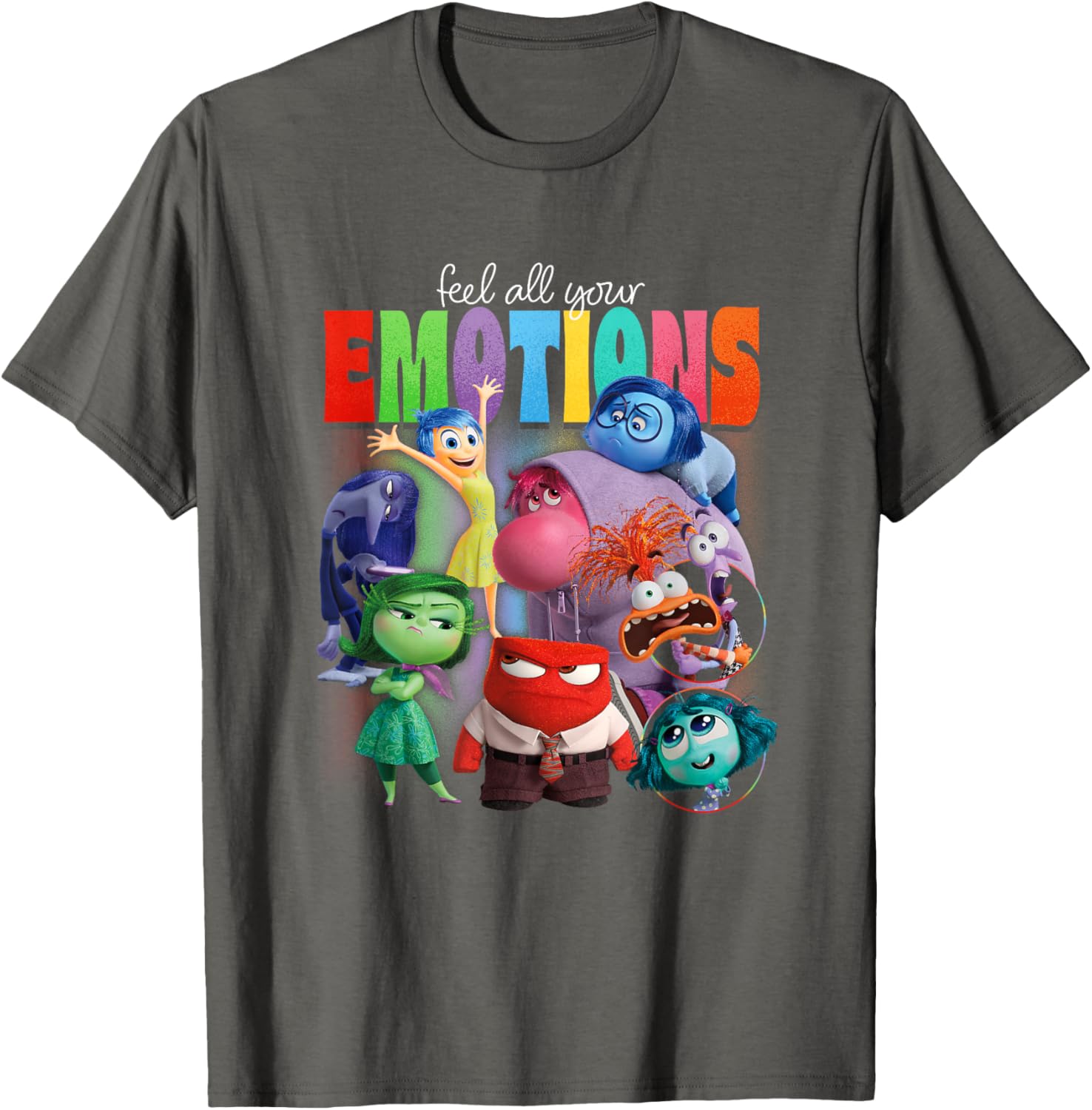 Disney Pixar Inside Out 2 Feel All Your Emotions Vintage T-Shirt - 9
