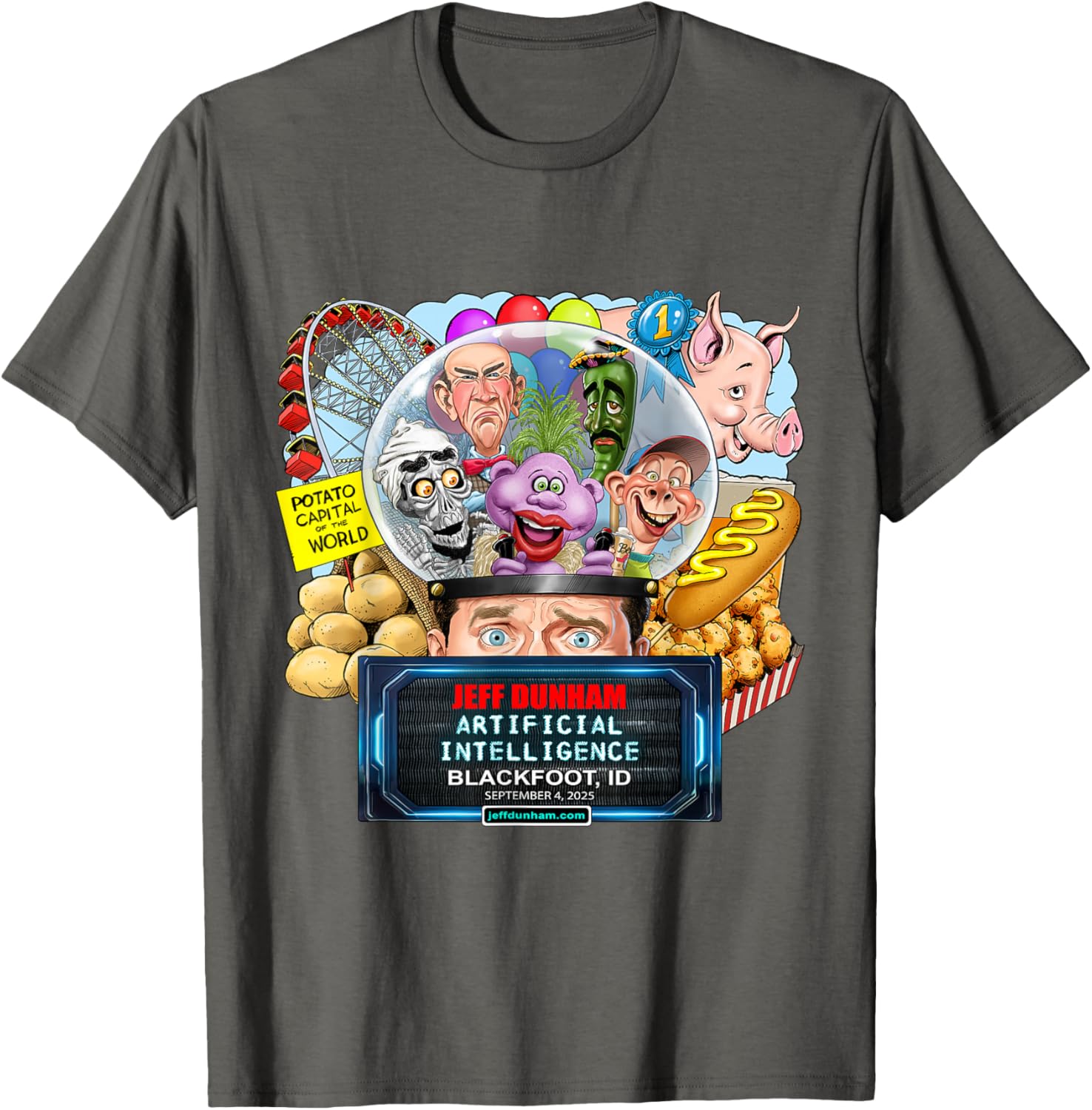 Jeff Dunham Blackfoot ID T-Shirt 2025 Fun Comedy Apparel for Fans - 6