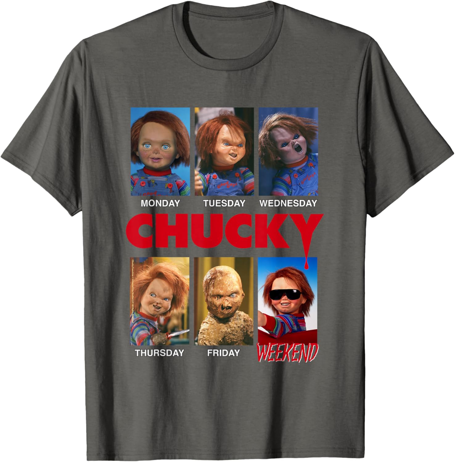 Chucky Days of The Week Moods T-Shirt for Fun Fashion Lovers - 14