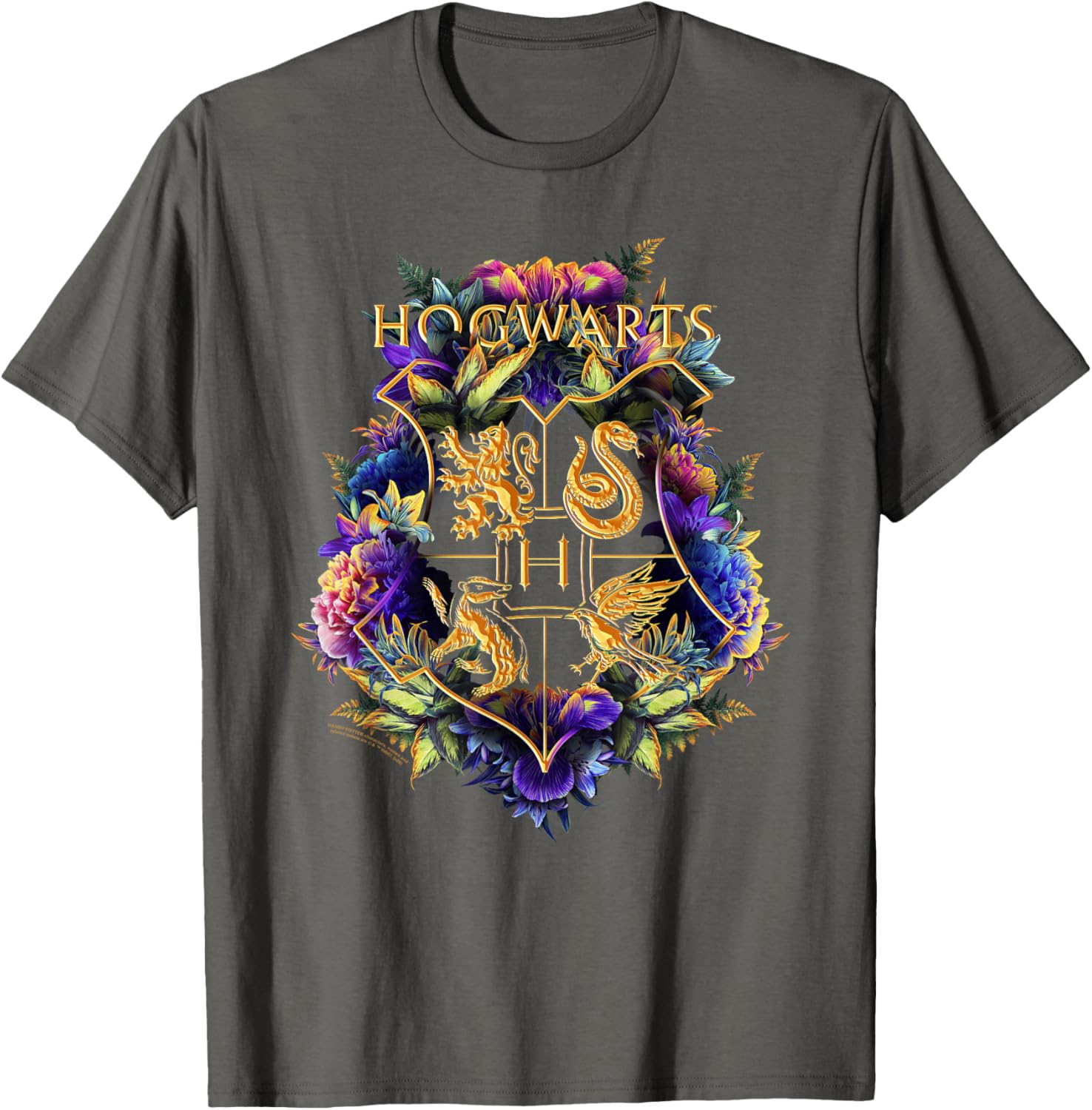 Harry Potter Hogwarts Floral Crest Long Sleeve T-Shirt for Fans - 2