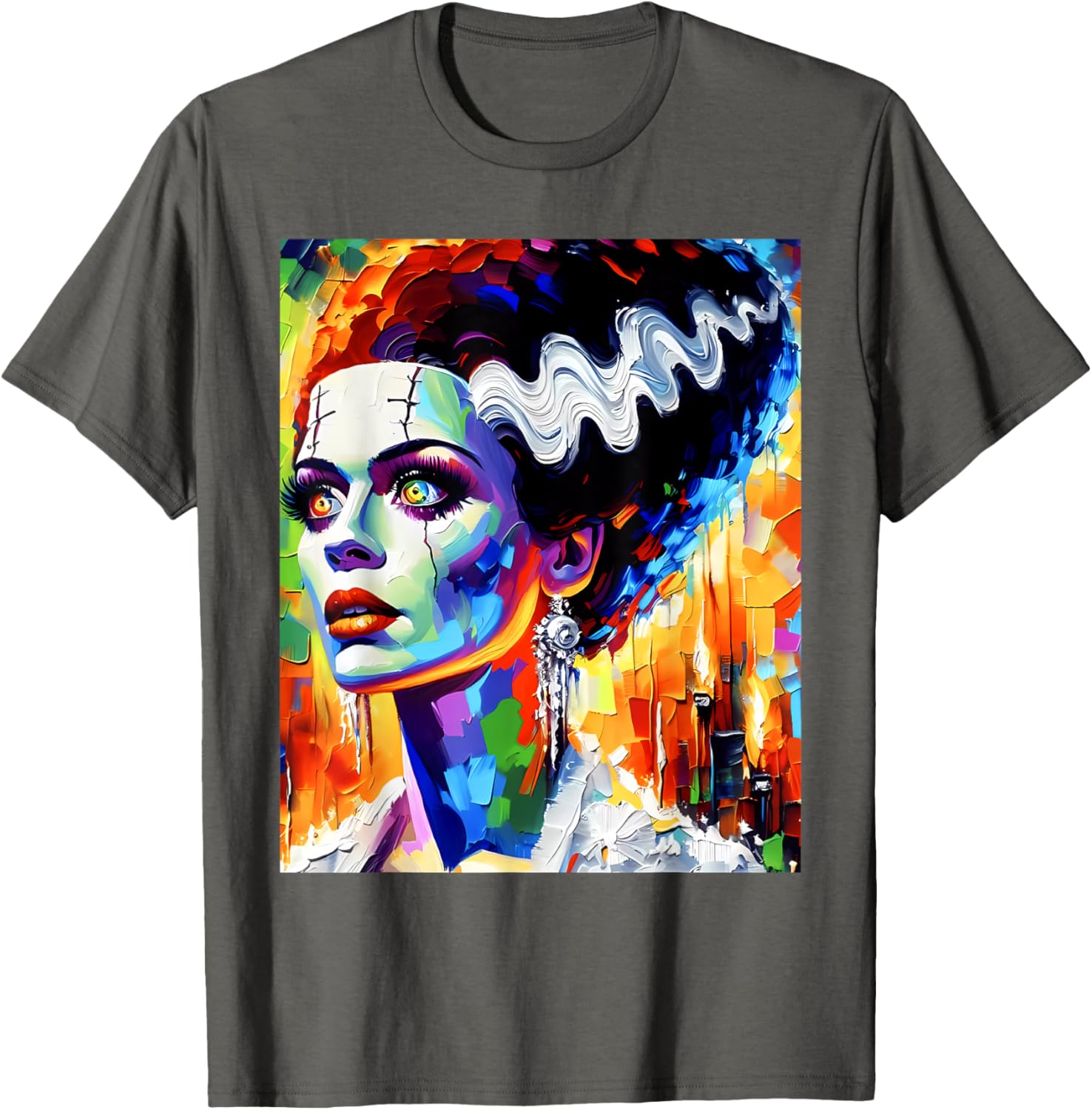 Frankenstein Monster and Bride Matching Couple T-Shirts for Halloween - 4