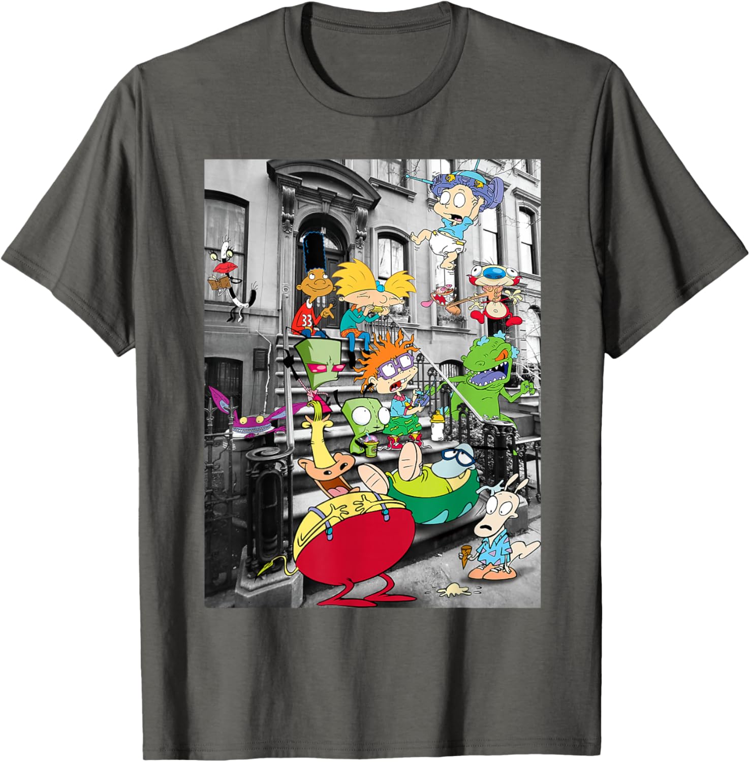 Nickelodeon Classic Nicktoons Hanging On Stoop T-Shirt for Fans - 6
