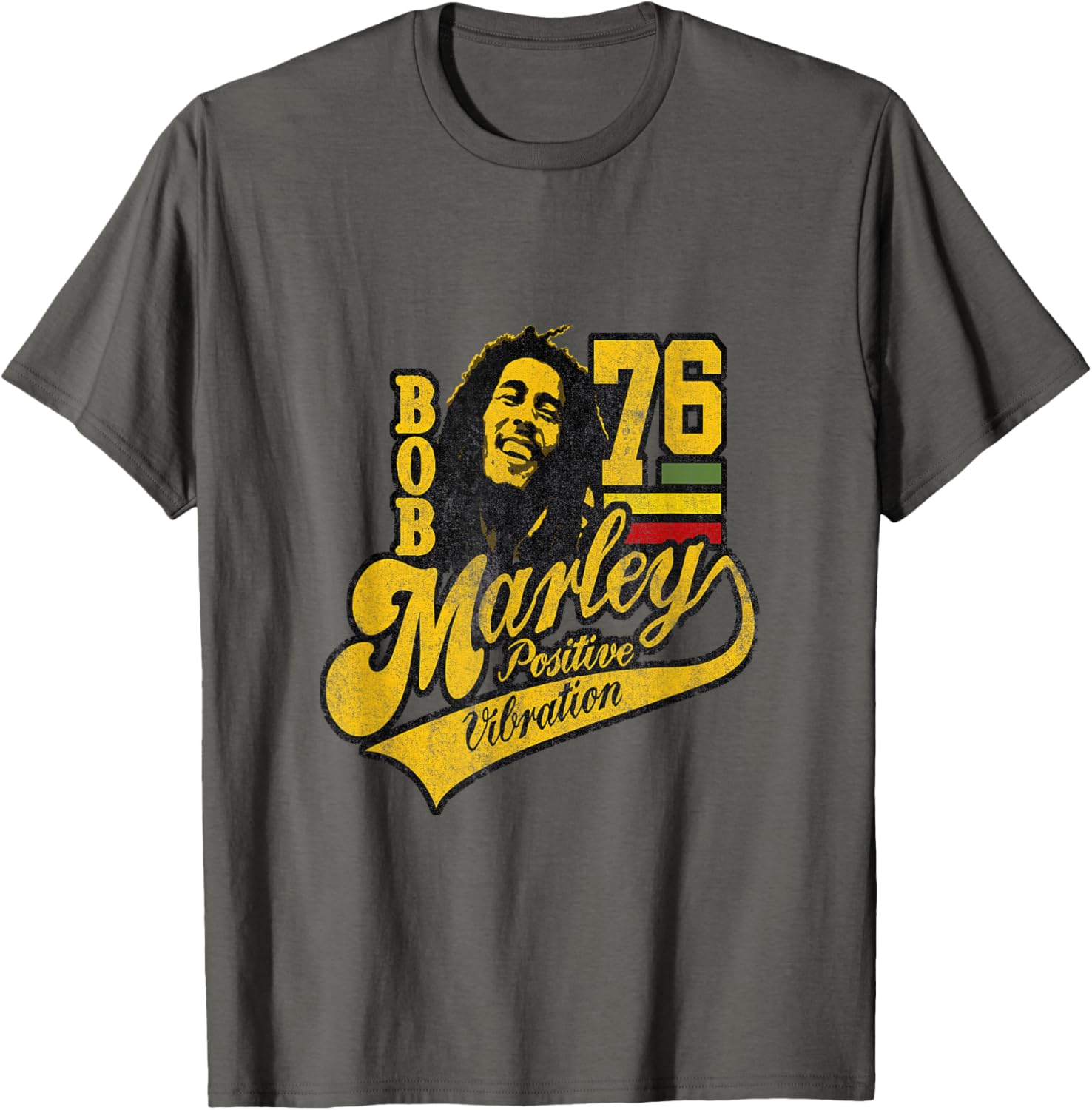 Bob Marley Positive Vibrations Soccer T-Shirt for Music and Sports Fans - 7
