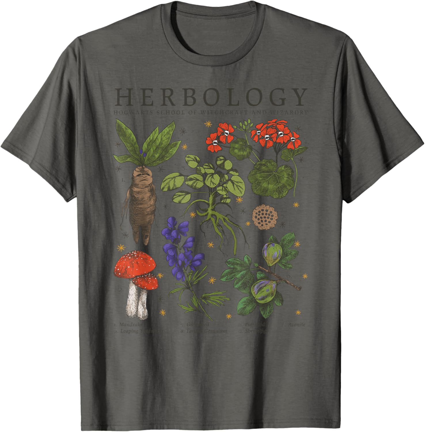 Harry Potter Herbology Vintage Textbook T-Shirt for Plant Lovers - 5