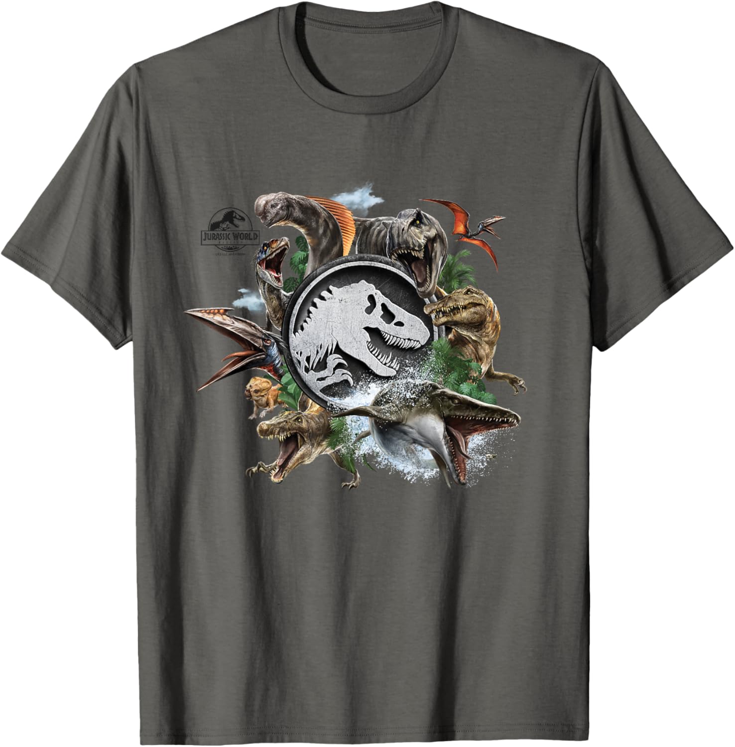Jurassic World Rebirth Circle Logo Dinosaur T-Shirt for Fans and Collectors - 6