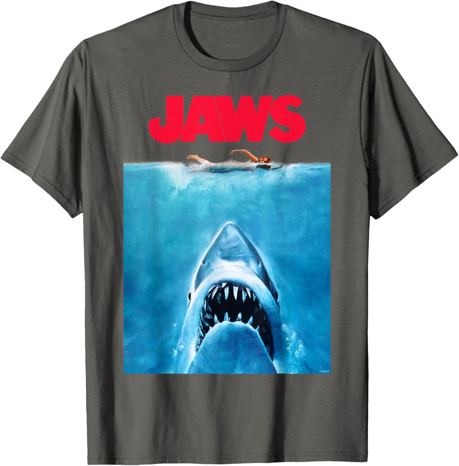 Jaws Oversize Poster T-Shirt for Movie Lovers - Stylish and Comfortable Apparel - 7