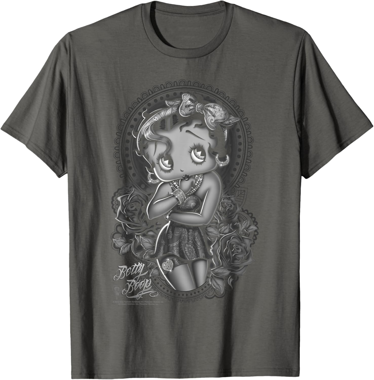 Betty Boop Fashion Roses T-Shirt for Trendy Style and Comfort - 7